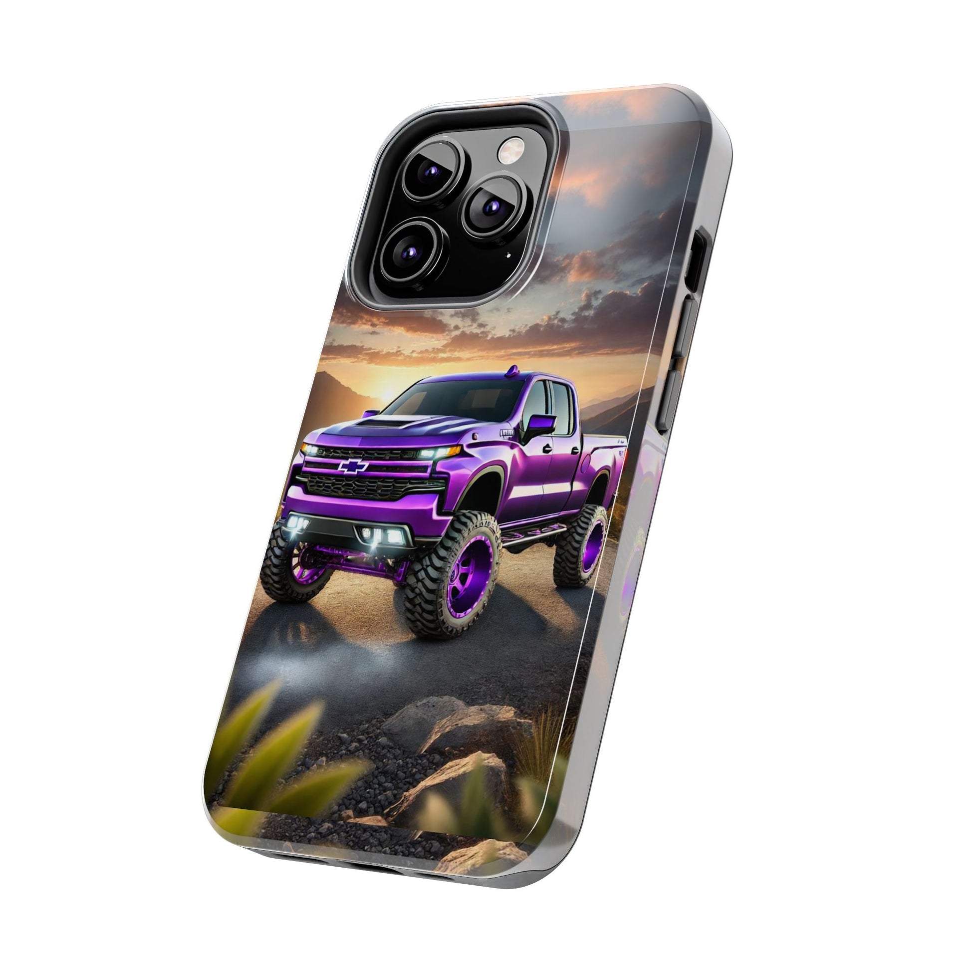 Purple Silverado art Phone Cases for Iphones & Samsung Phones Durable