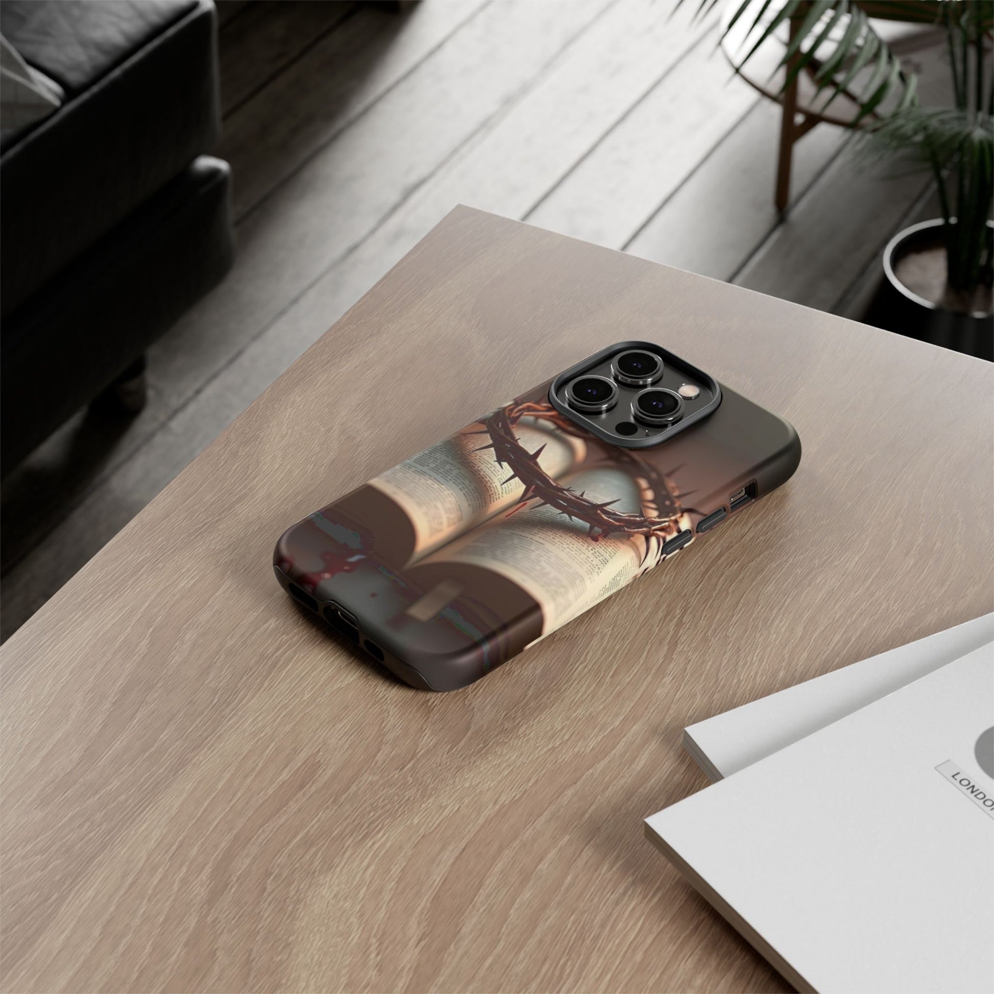 Crown of Thorns and Bible Christian Tough Cases for iPhones, Samsung, and Pixel