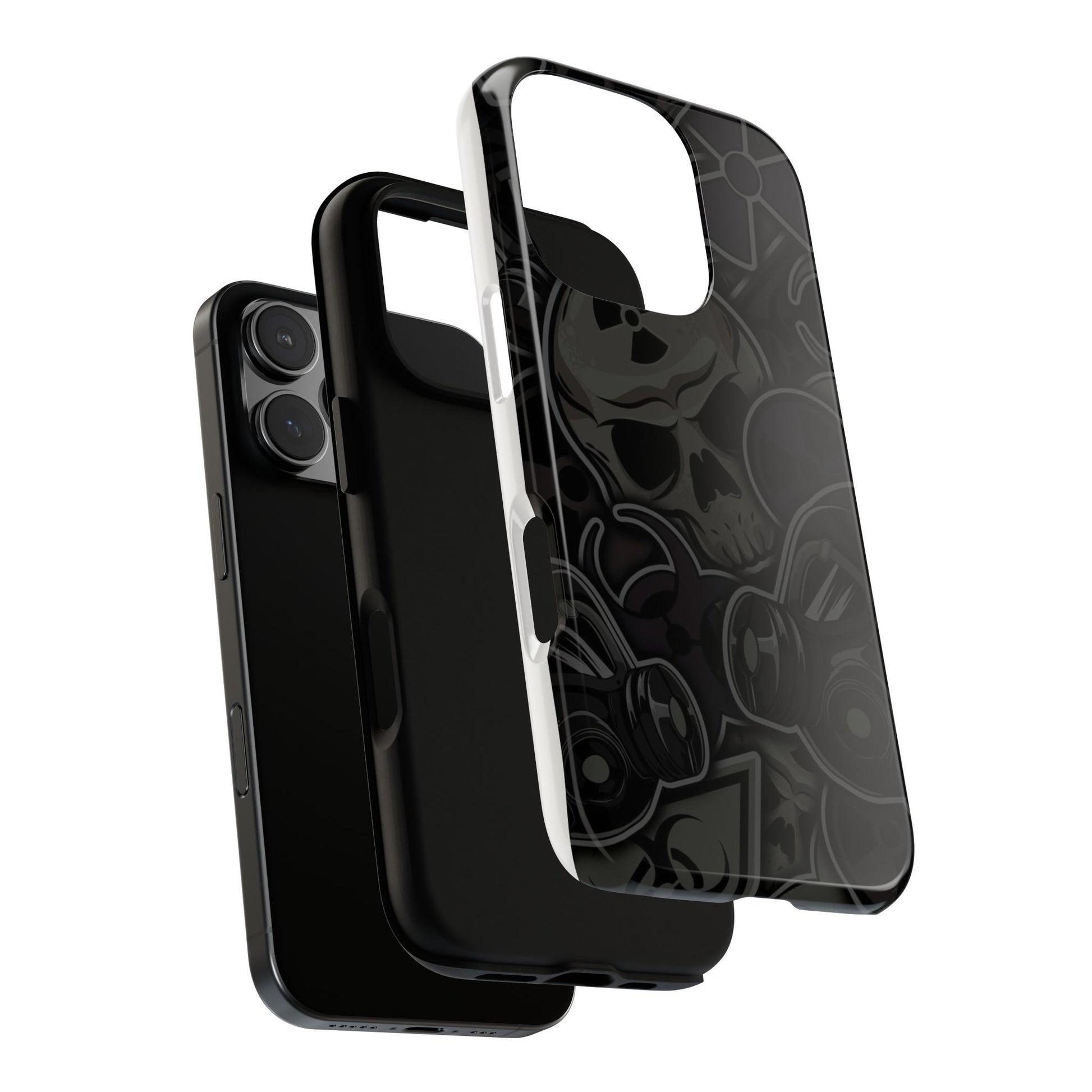 Tough Cases Phone Case, Edgy Skull Design Phone Cover, Gothic Cell Phone Shell