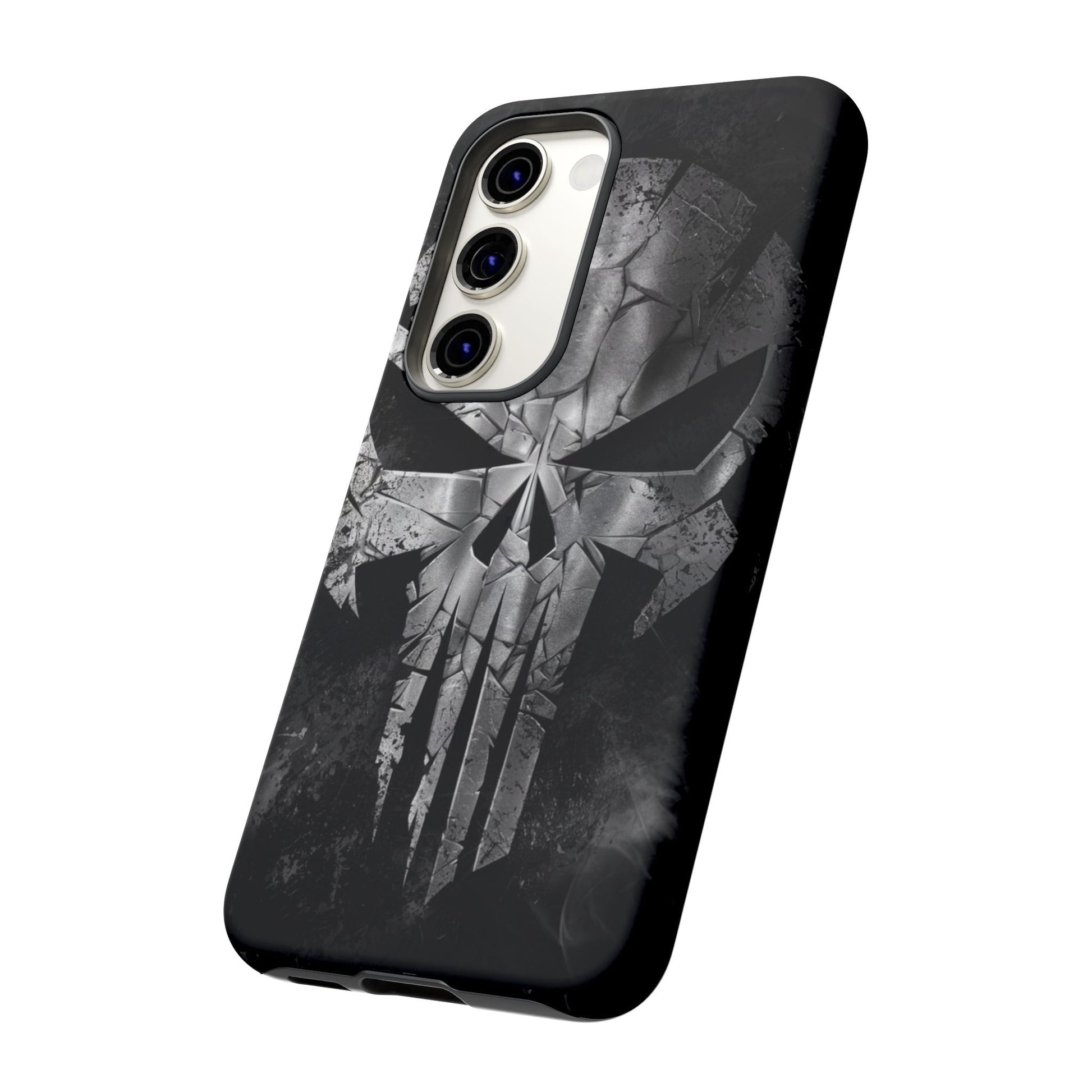 The Punisher Logo Art Tough Cases for iPhones, Samsung, and Pixel