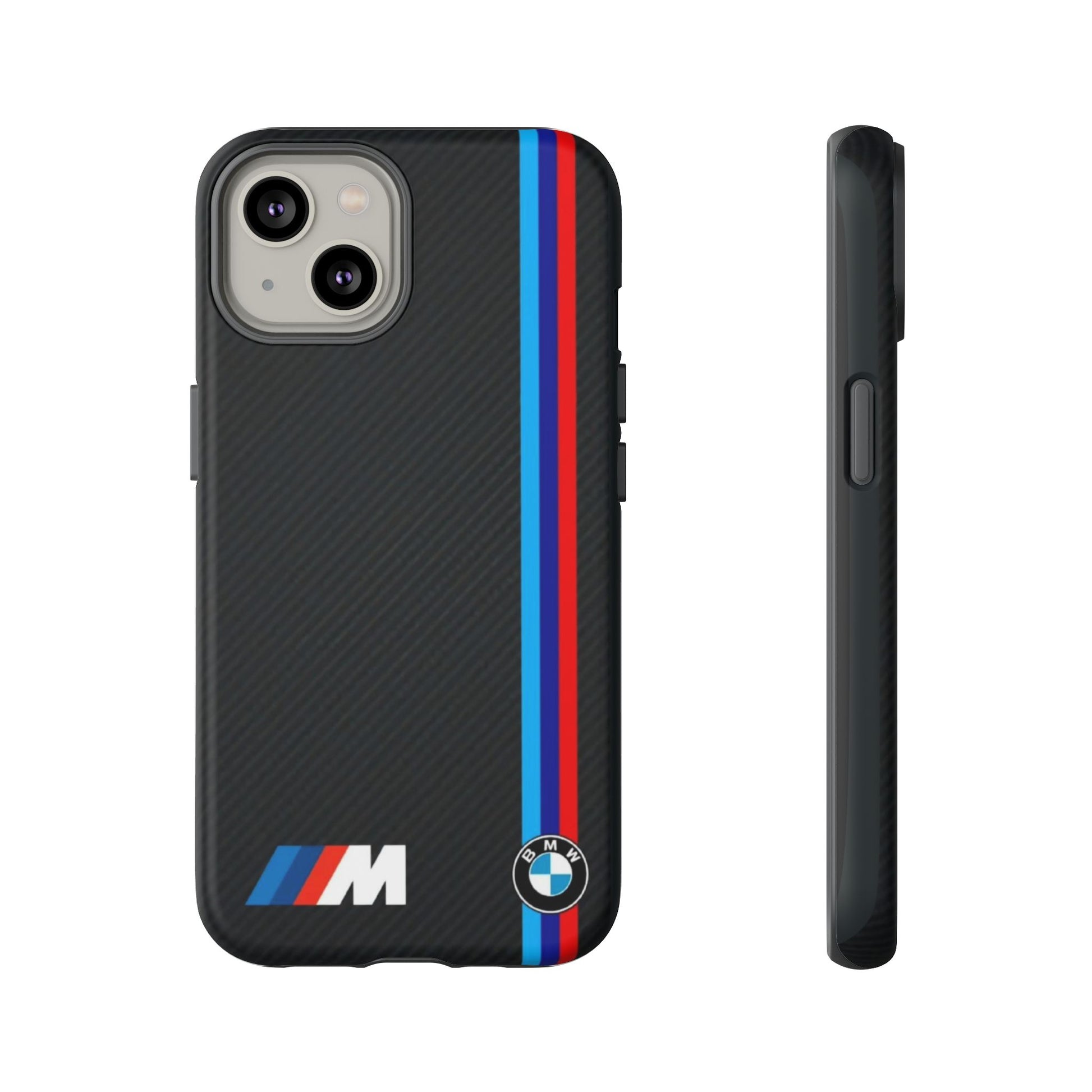 BMW M Stripes Carbon Fiber Design Tough Cases for iPhones, Samsung, and Pixel