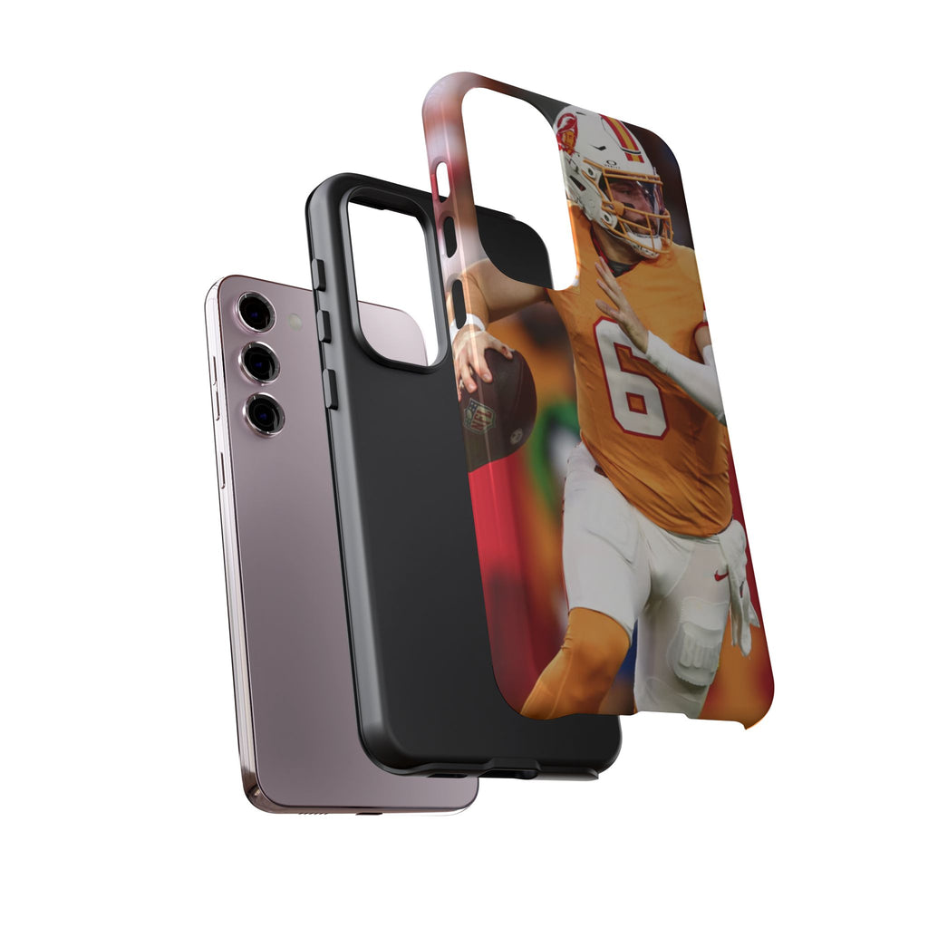 Tampa Bay Buccaneers Baker Mayfield Football Tough Cases for iPhones, Samsung, and Pixel