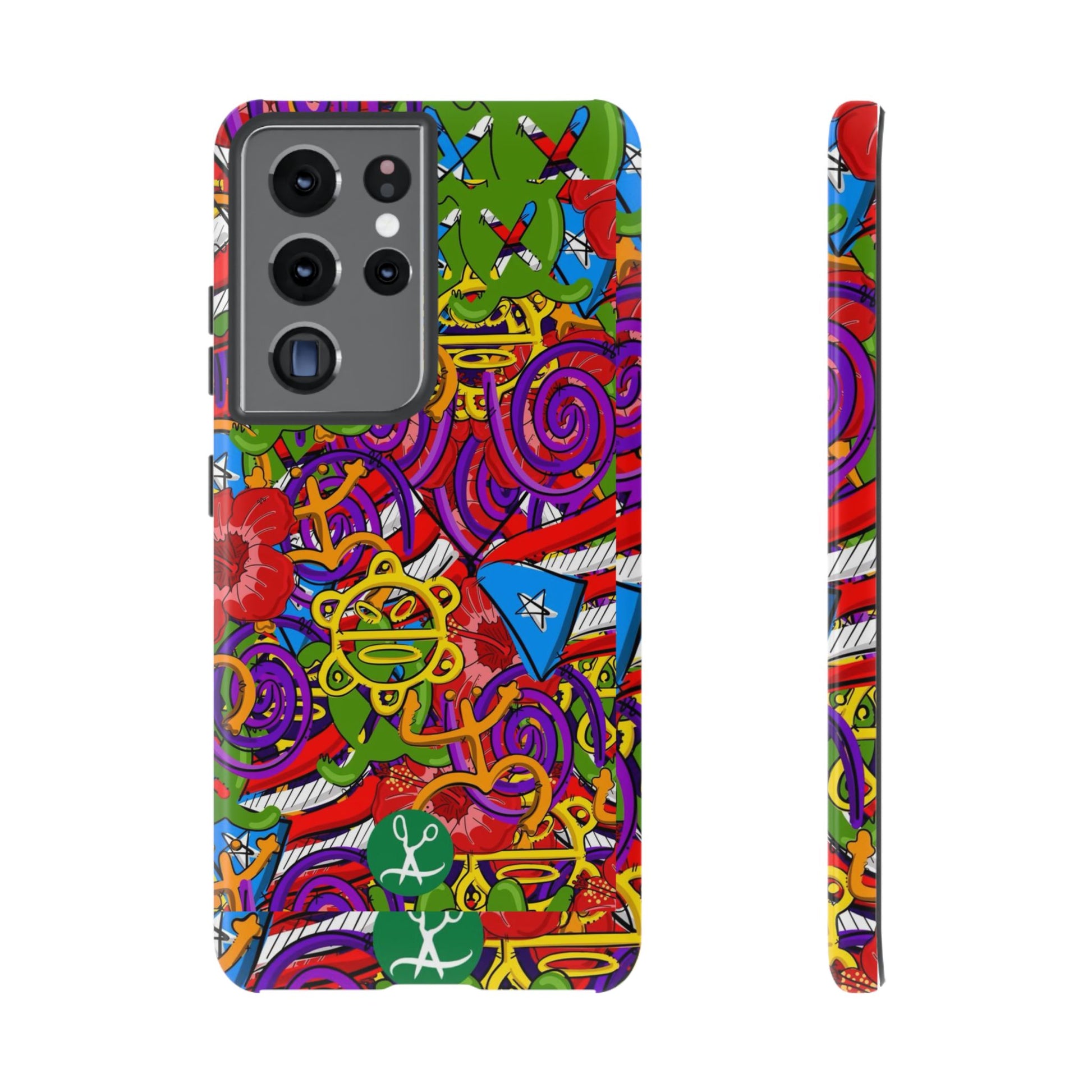 Puerto Rico Taino Tribal Art Tough Cases for iPhones, Samsung, and Pixel