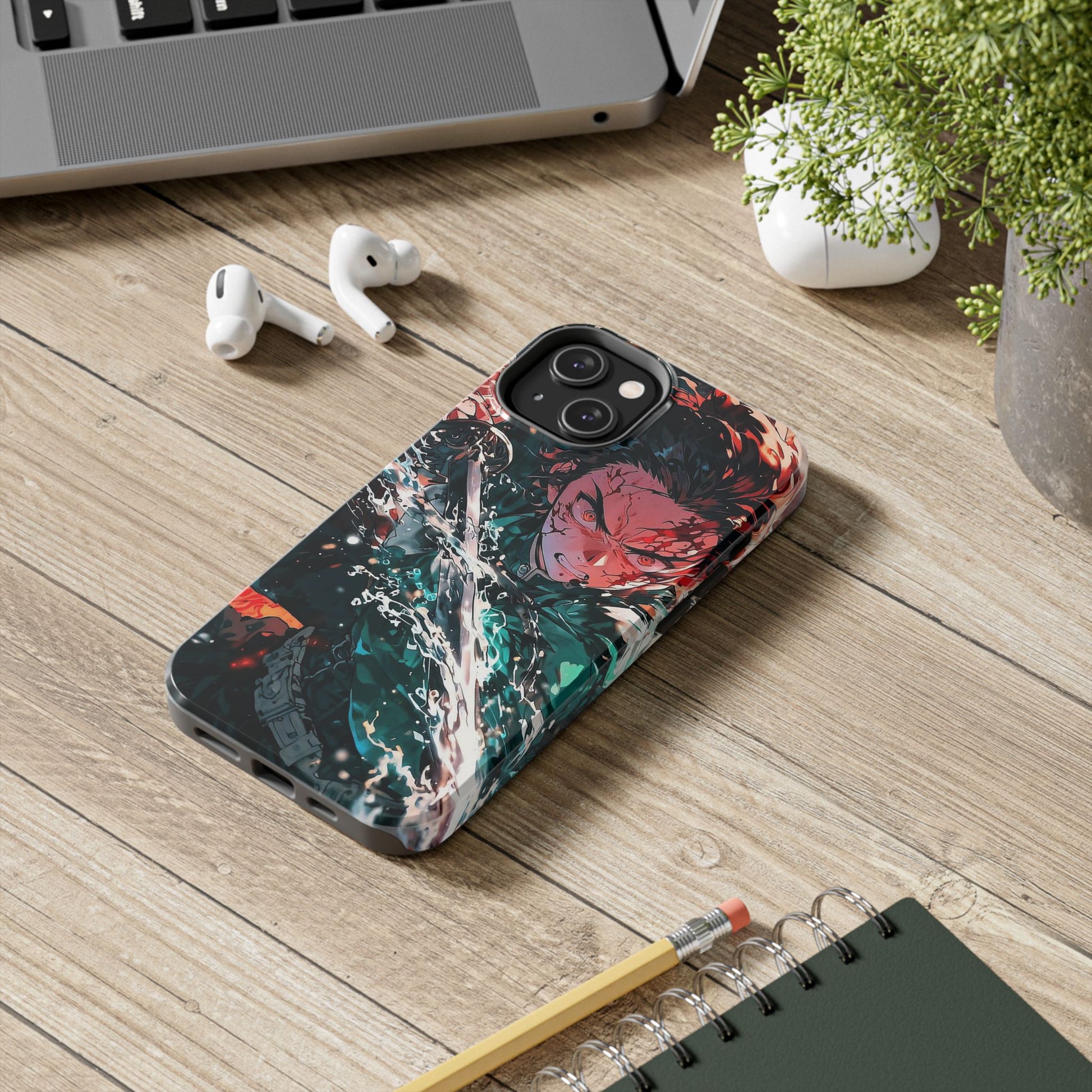 Demon Slayer Tanjiro Art Phone Case for iPhone & Samsung Galaxy Phones