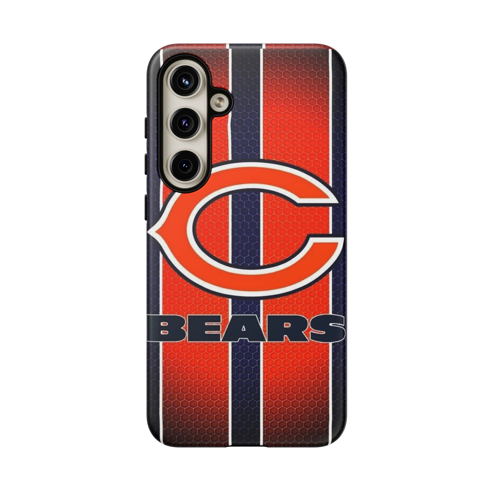 Chicago Bears Stripes Football Phone Case, Tough Cases for iPhones, Samsung, and Pixel