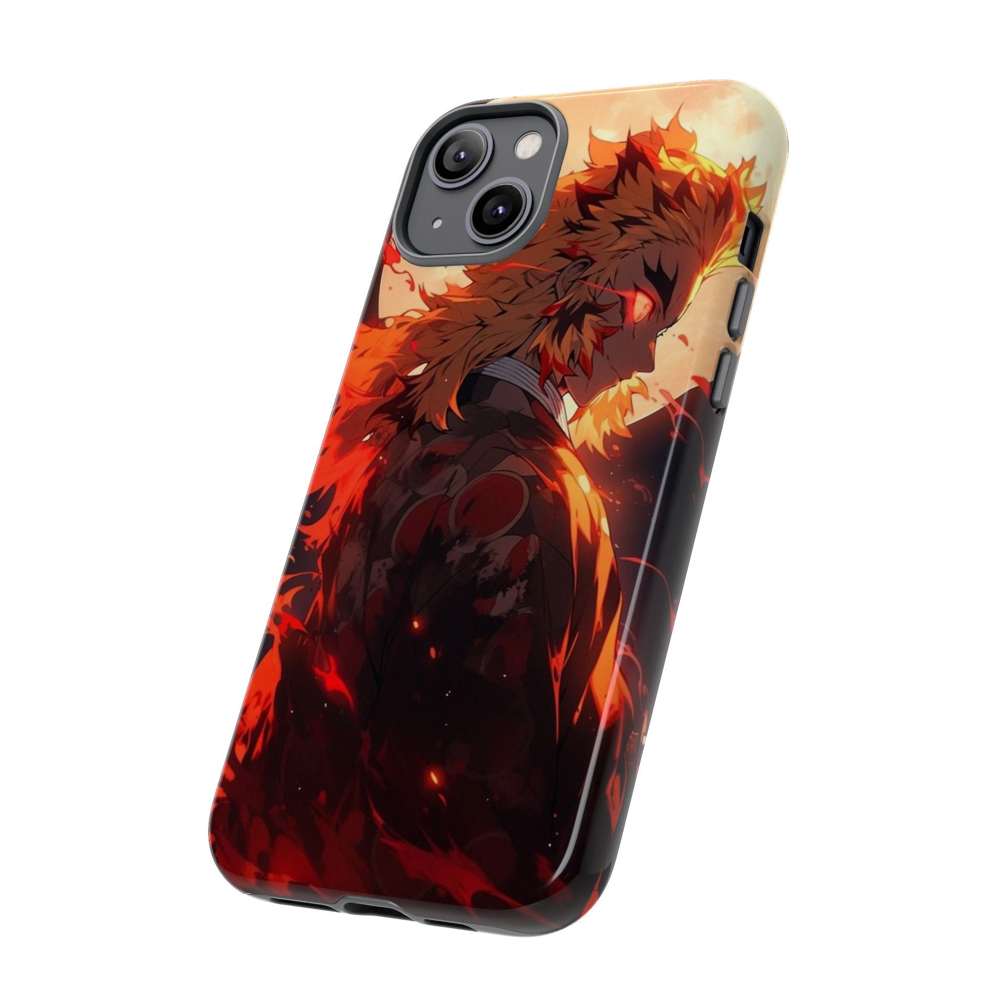 Demon Sl;ayer Rengoku Anime Phone Case, Tough Cases for iPhones, Samsung, and Pixel