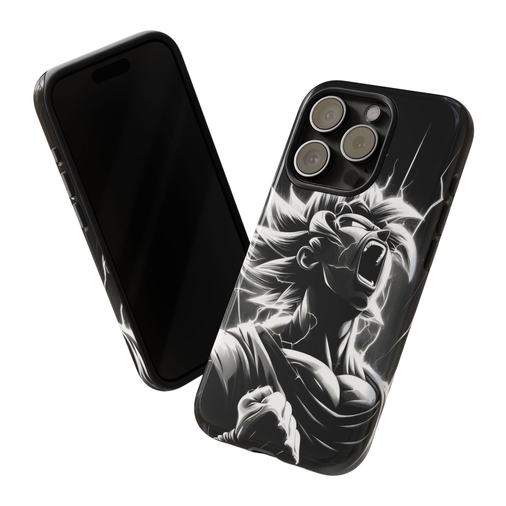 Anime Saiyan Rage Dragon ball Z Tough Cases for iPhones, Samsung, and Pixel