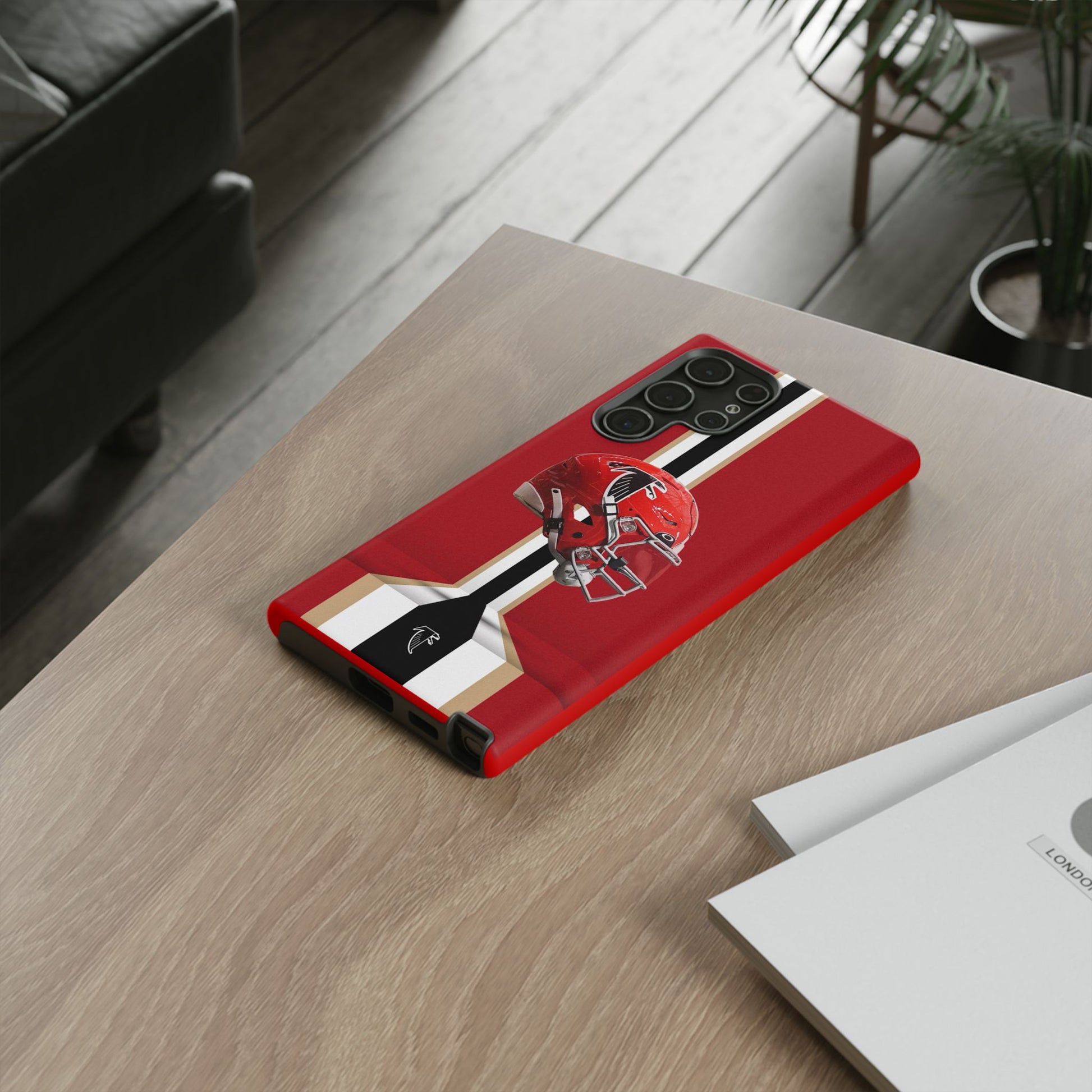 Atlanta Falcons Football Helmet Logo Tough Cases for iPhones, Samsung, and Pixel