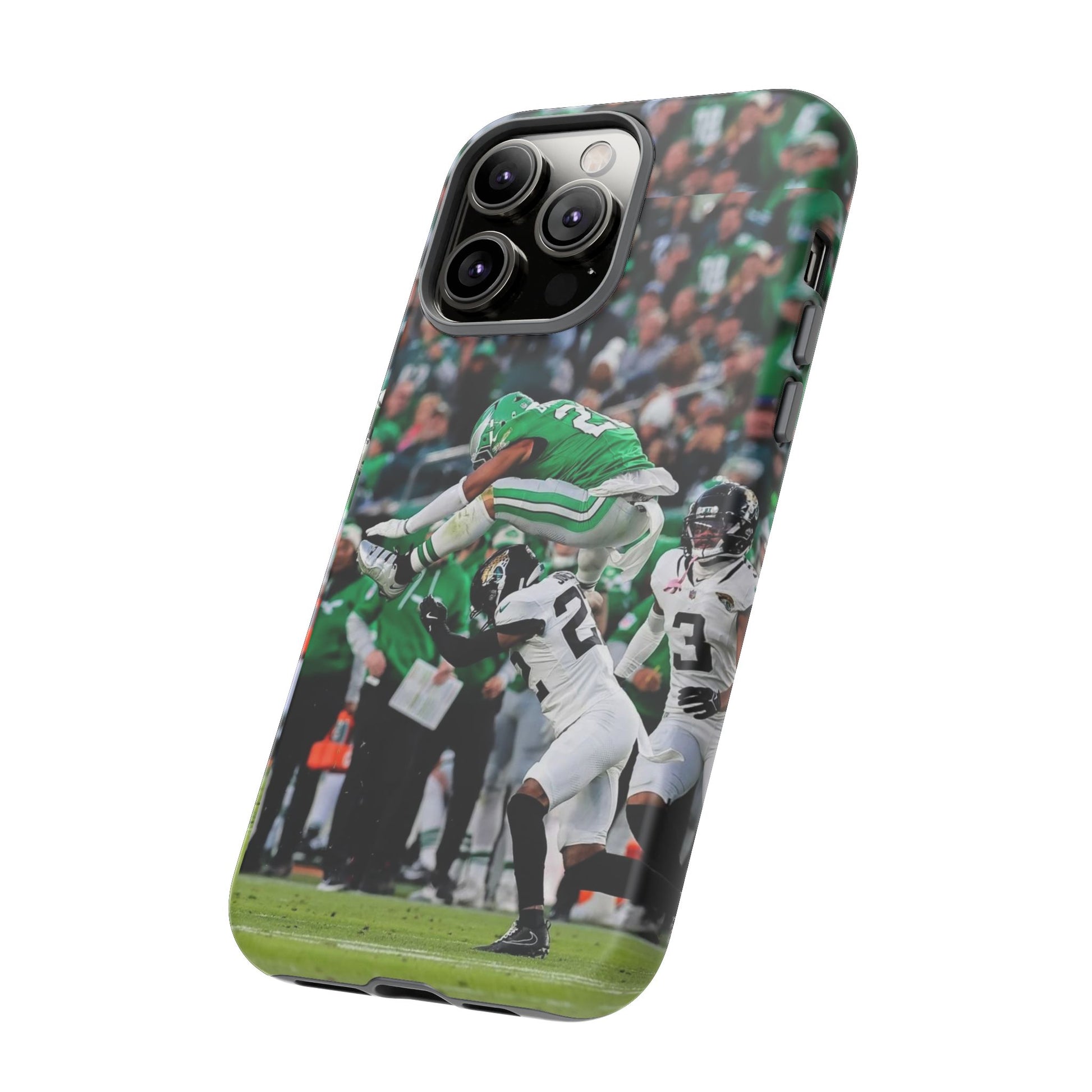 Saquon Barkley The Huddle Eagles Football Tough Cases for iPhones, Samsung, and Pixel