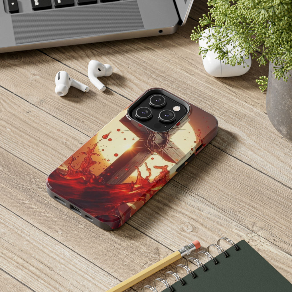 Blood of Christ Christian Theme Phone Cases for iPhones & Samsung Phones