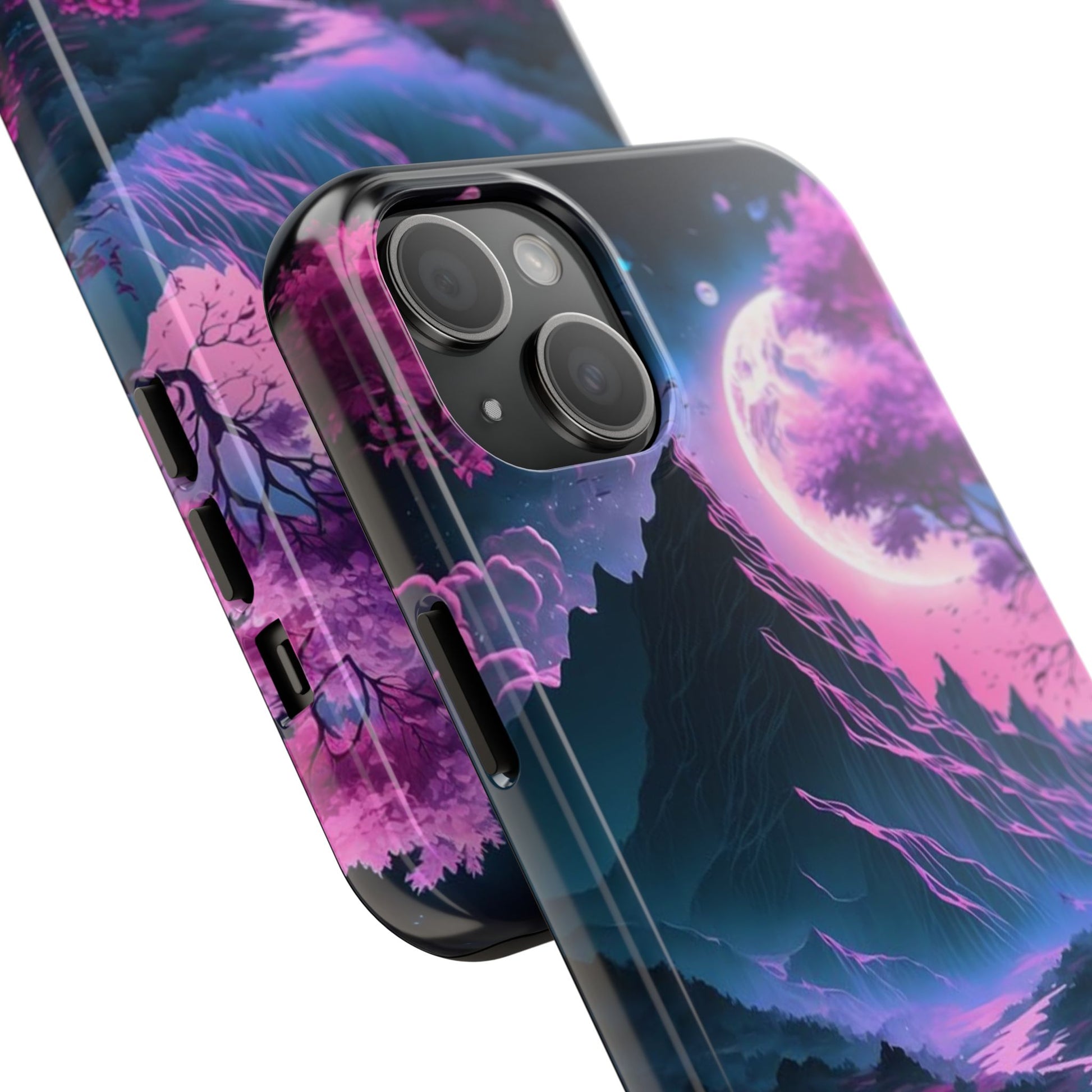 Cherry Blossoms in Japan Themed Tough Phone Cases for Iphones & Samsung Phones