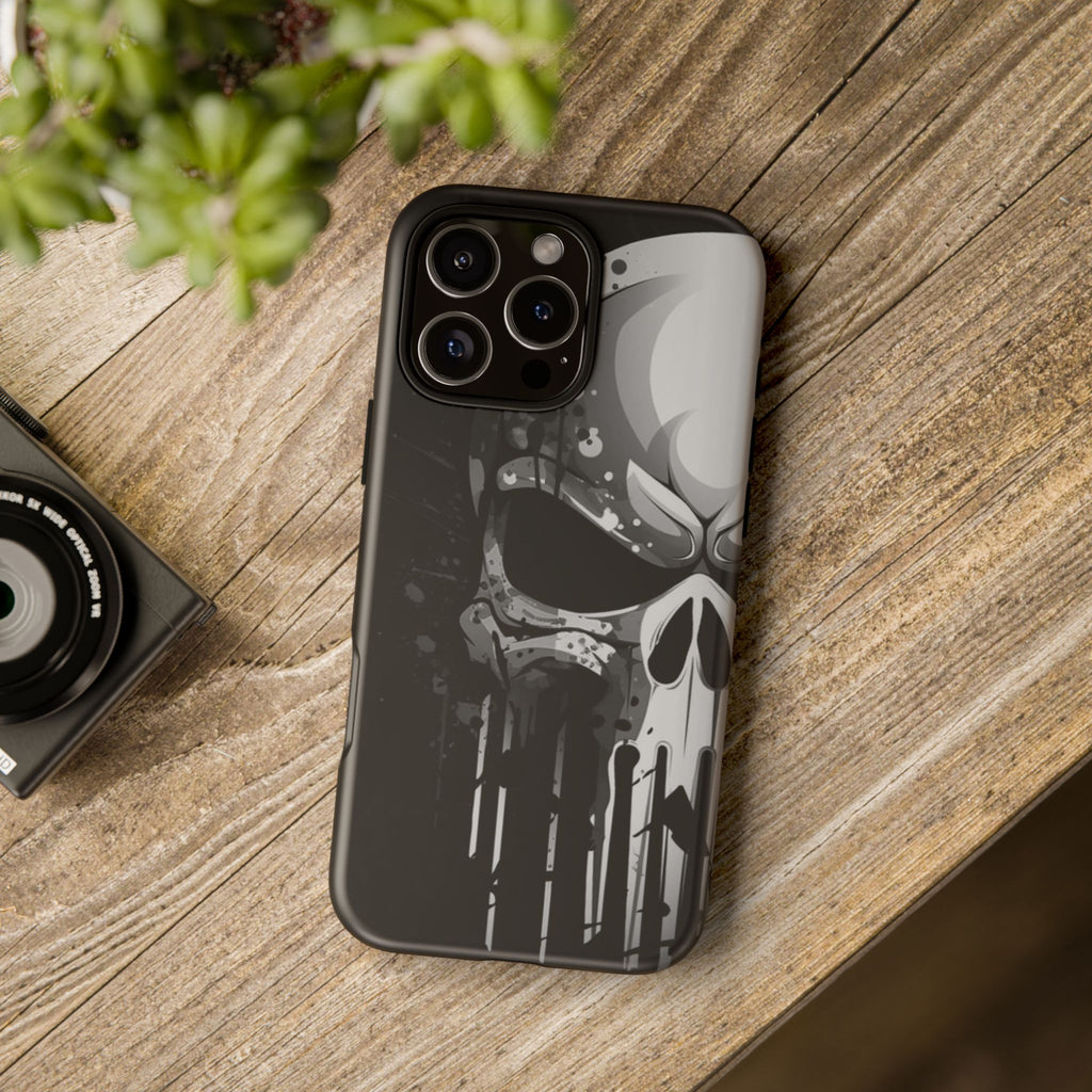 Punisher Skull Tough Cases for iPhones, Samsung, and Pixel