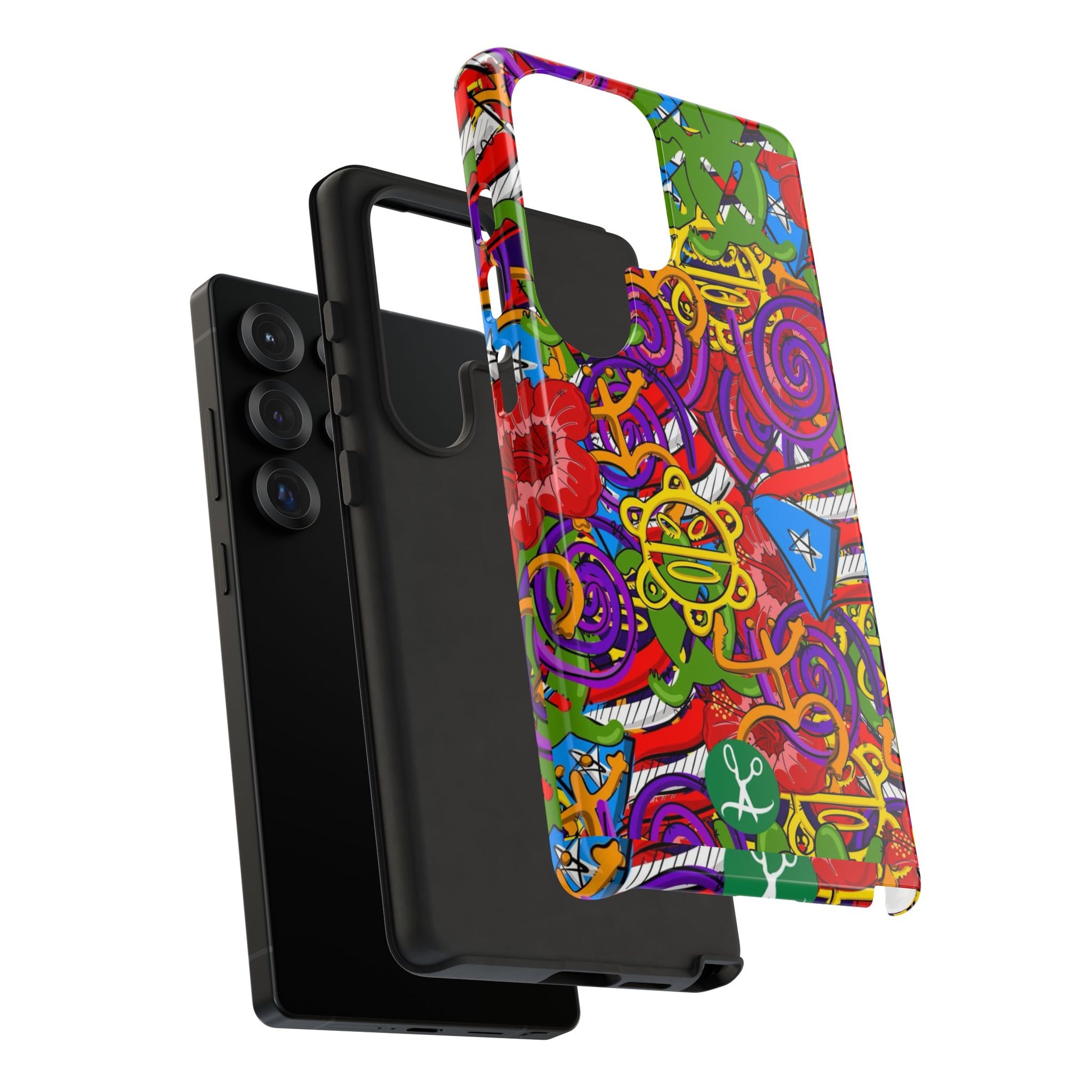 Puerto Rico Taino Tribal Art Tough Cases for iPhones, Samsung, and Pixel