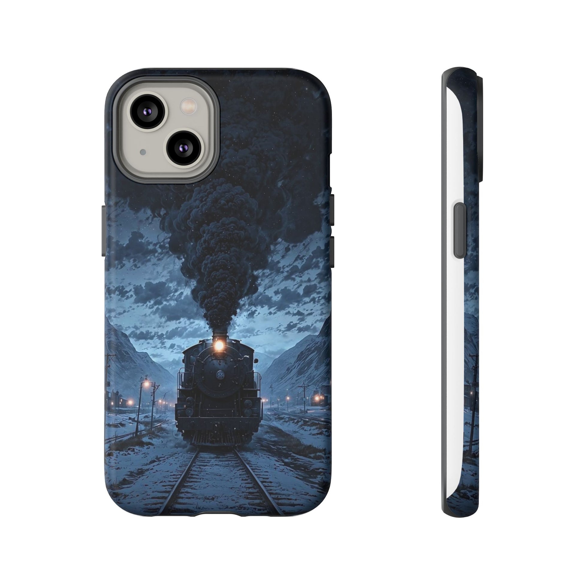 Steam Engine Train Themed Tough Cases for iPhones, Samsung, and Pixel