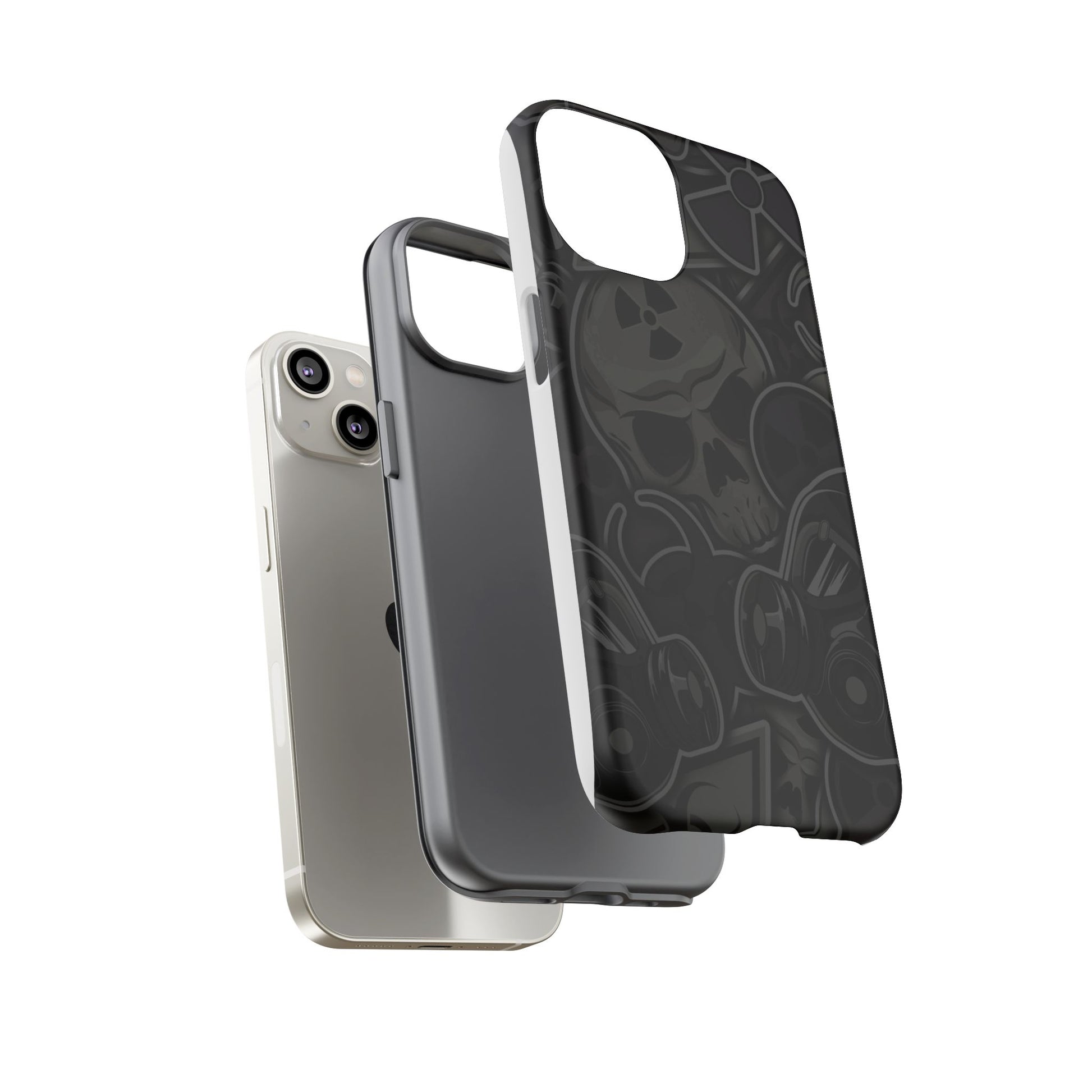 Tough Cases Phone Case, Edgy Skull Design Phone Cover, Gothic Cell Phone Shell