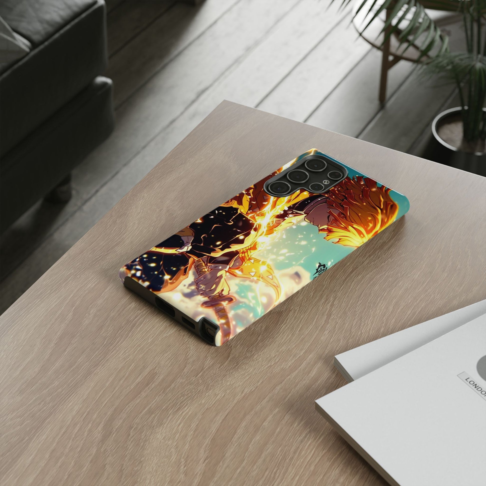 Demon Slayer Zenitsu Anime Theme Phone Case, Tough Cases for iPhones, Samsung, and Pixel