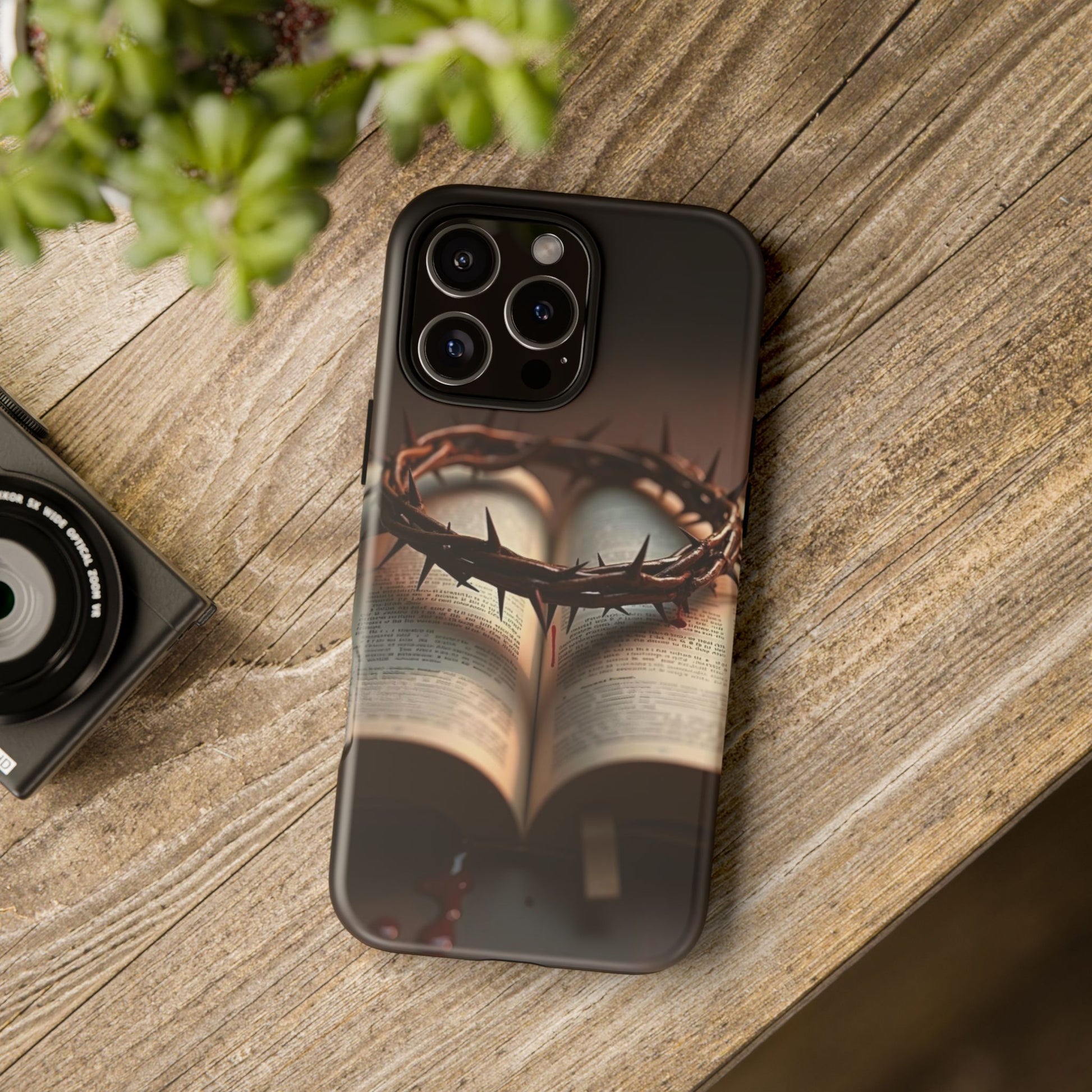 Crown of Thorns and Bible Christian Tough Cases for iPhones, Samsung, and Pixel