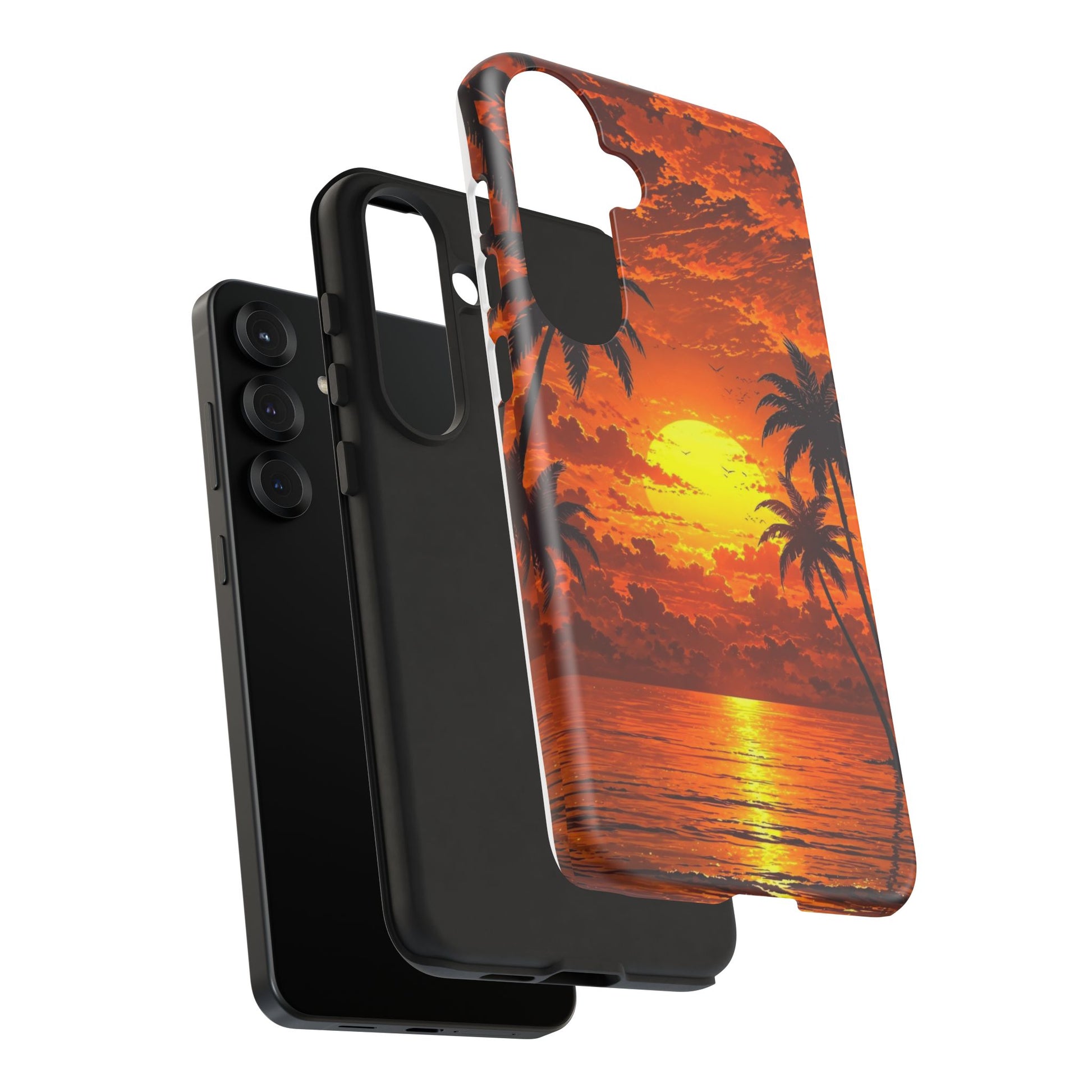 Beautiful Beach Sunset Tough Cases for iPhones, Samsung, and Pixel