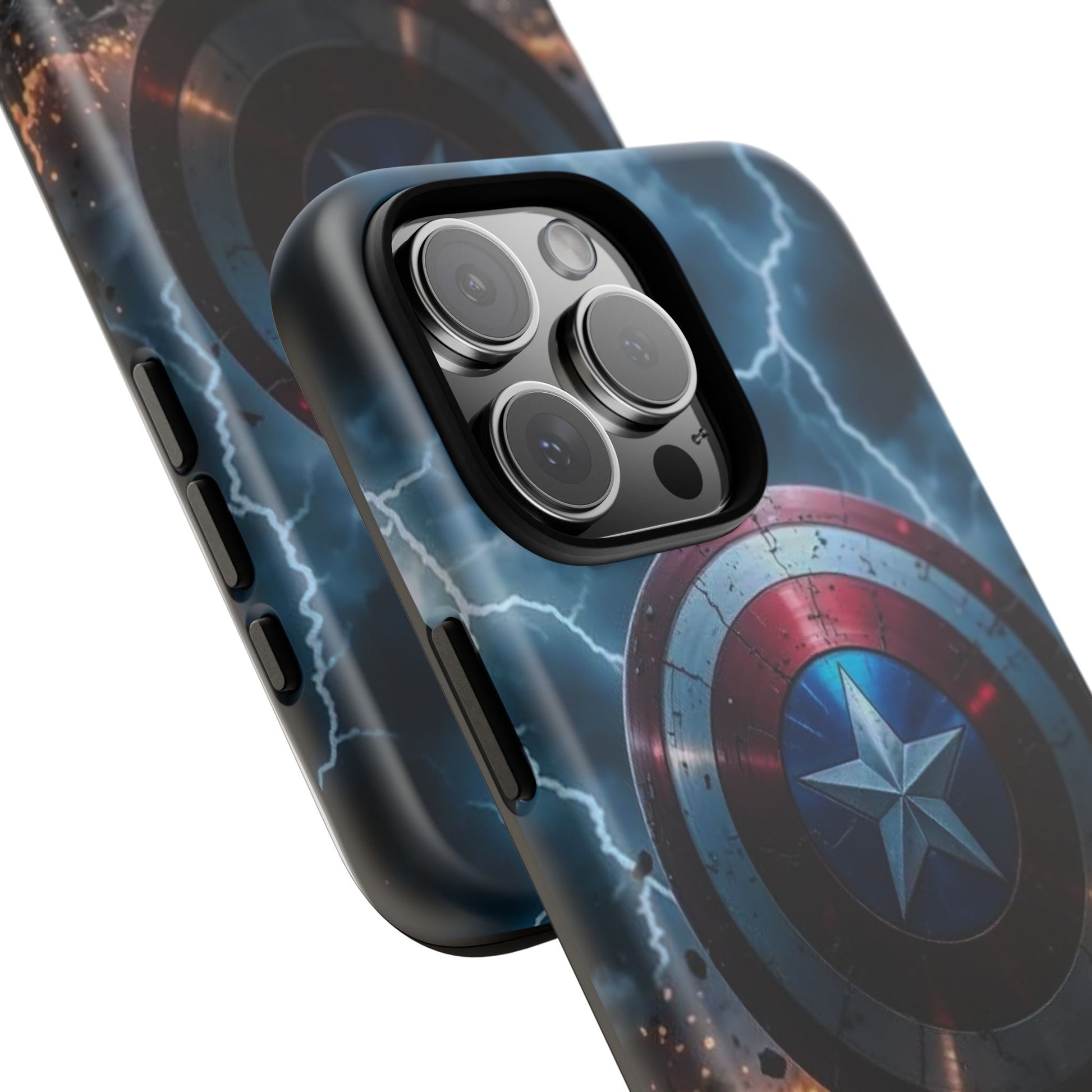 Captain America Shield Tough Cases for iPhones, Samsung, and Pixel