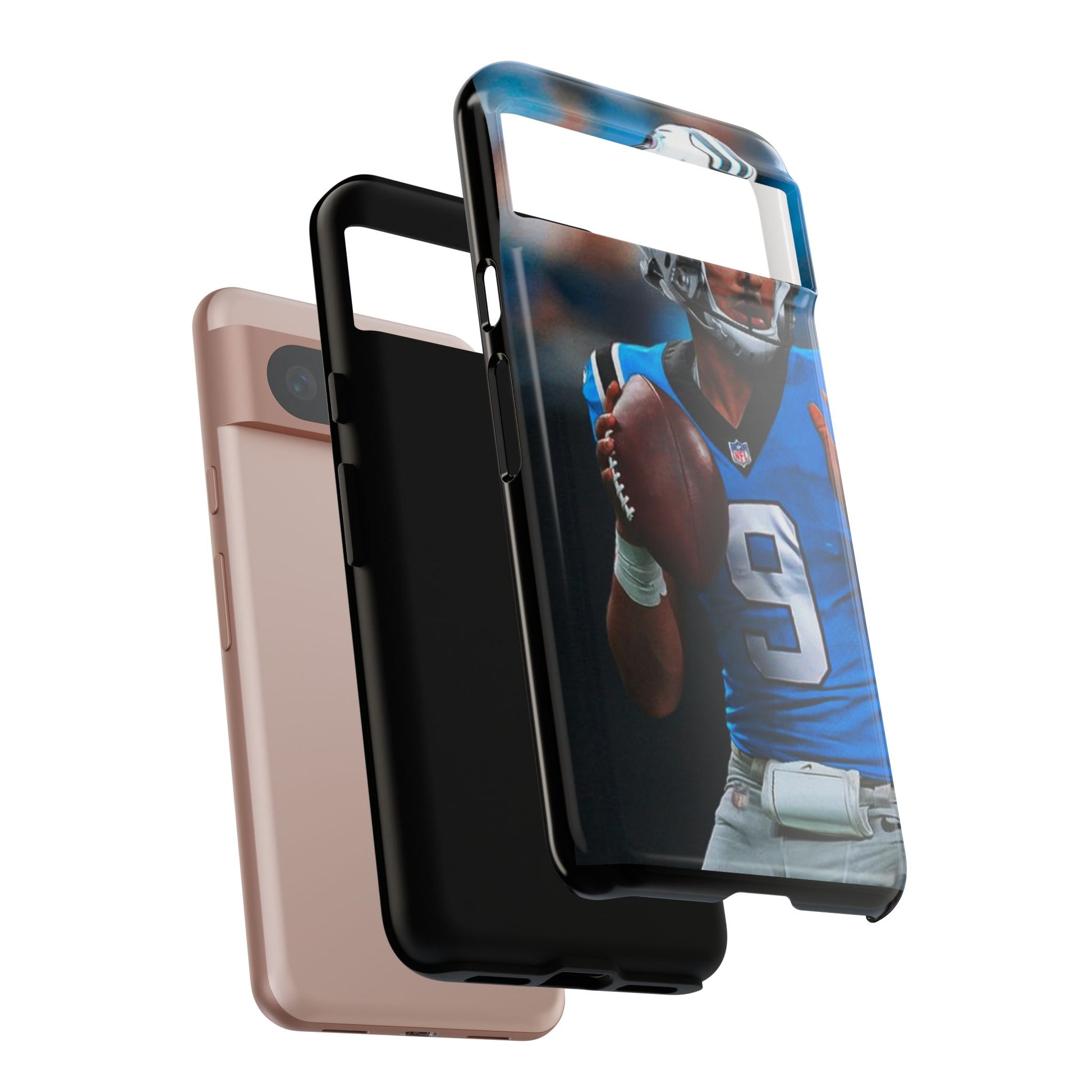 Carolina Panthers Bryce Young Football Tough Cases for iPhones, Samsung, and Pixel