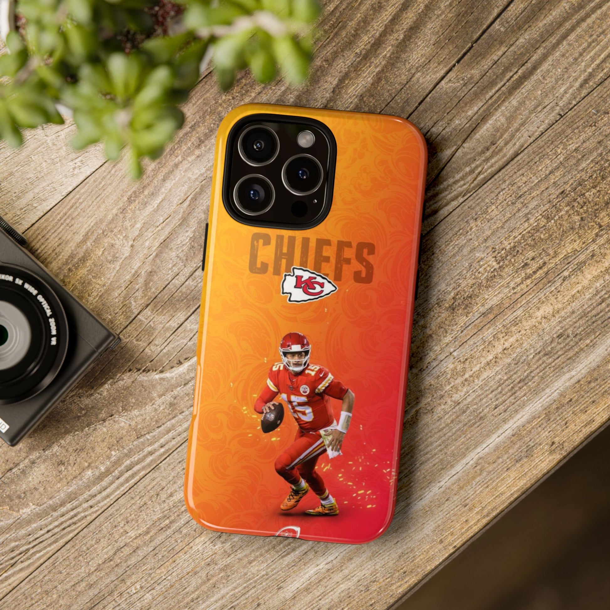 Kansas City Chiefs Patrick Mahomes Football Tough Cases for iPhones, Samsung, and Pixel