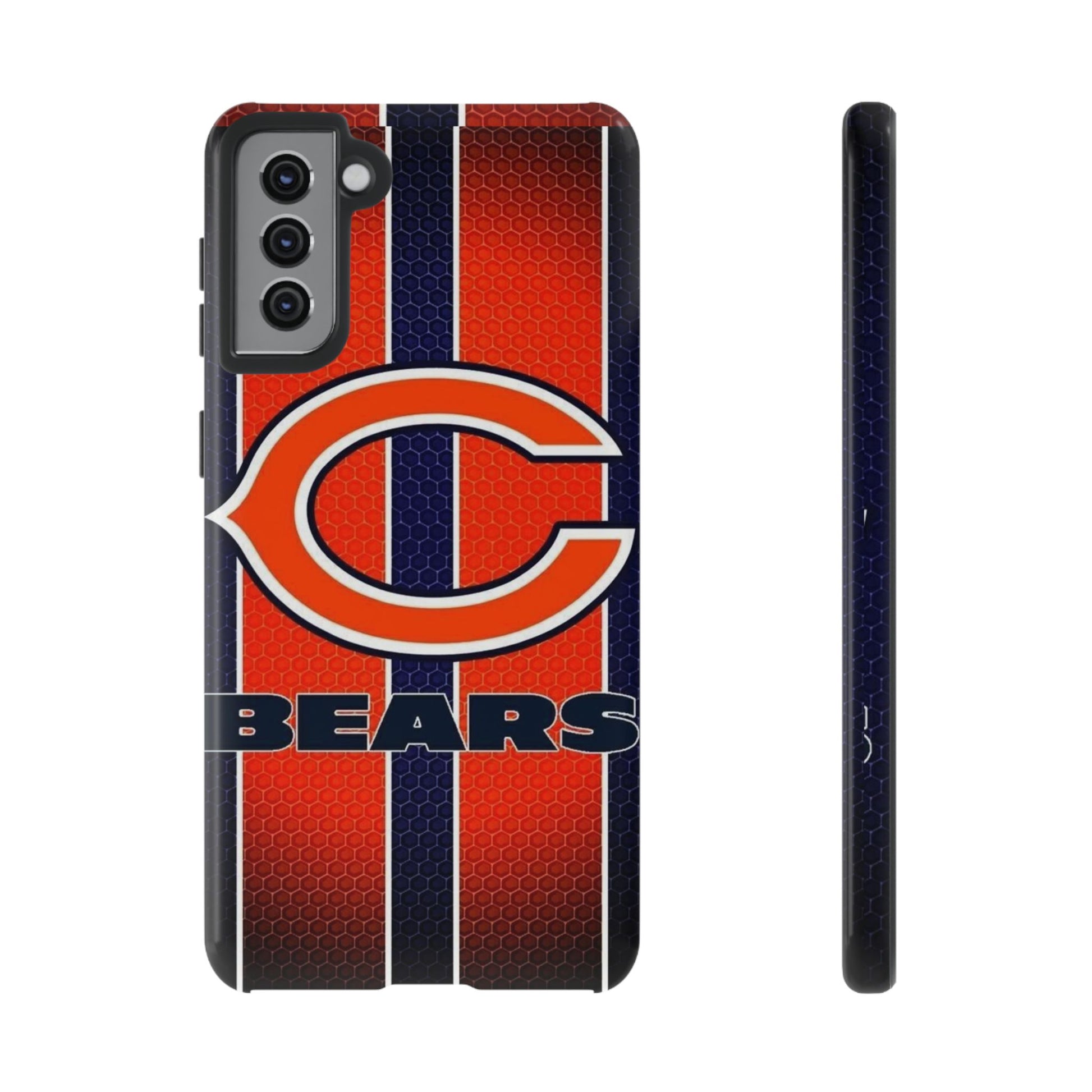 Chicago Bears Stripes Football Phone Case, Tough Cases for iPhones, Samsung, and Pixel