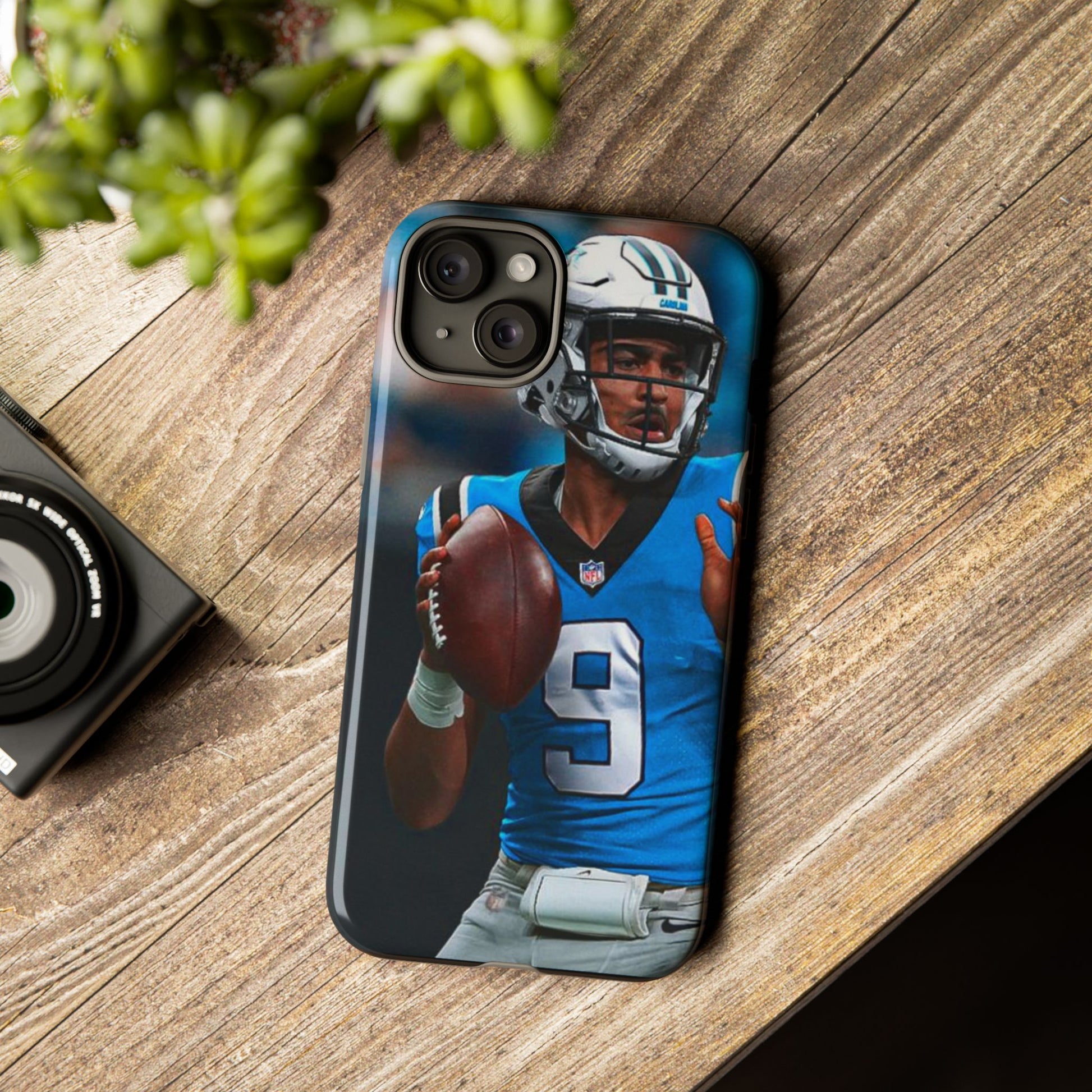 Carolina Panthers Bryce Young Football Tough Cases for iPhones, Samsung, and Pixel