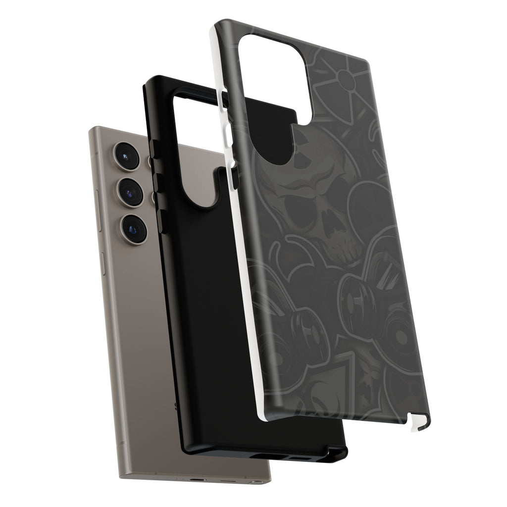 Tough Cases Phone Case, Edgy Skull Design Phone Cover, Gothic Cell Phone Shell