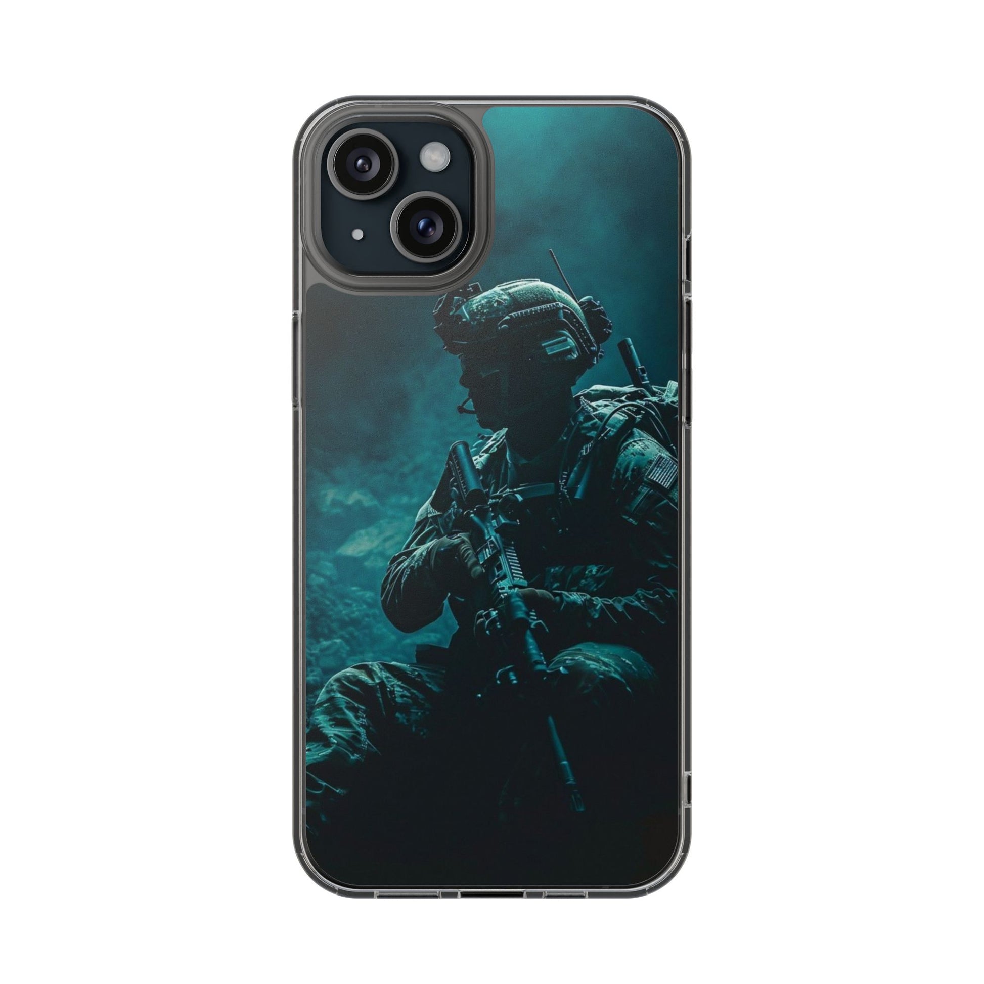 USA Military Inspired design Clear Phone Cases for Iphone and Samsung phones