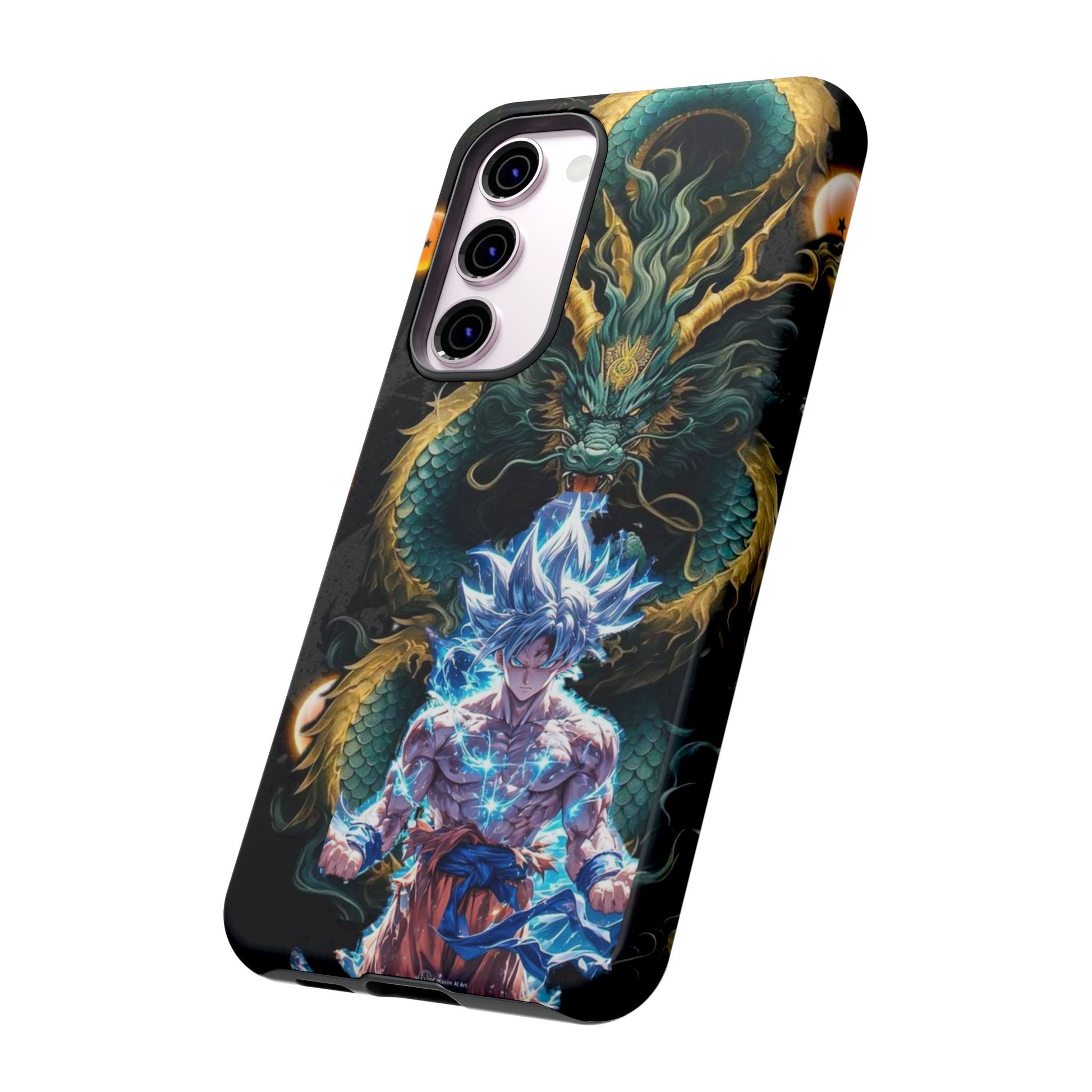 Anime Goku x Shenron Dragonball Z Tough Cases for iPhones, Samsung, and Pixel