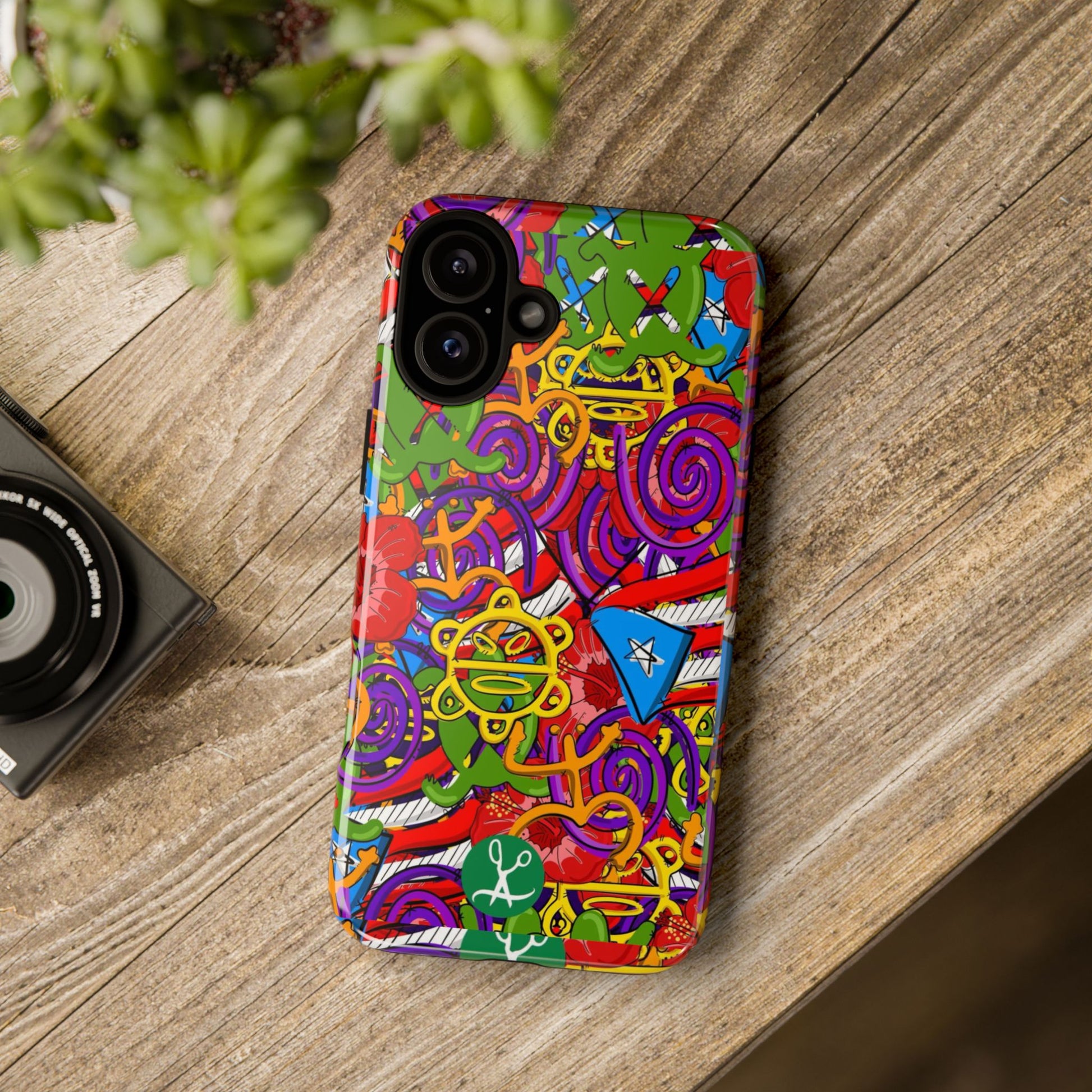 Puerto Rico Taino Tribal Art Tough Cases for iPhones, Samsung, and Pixel