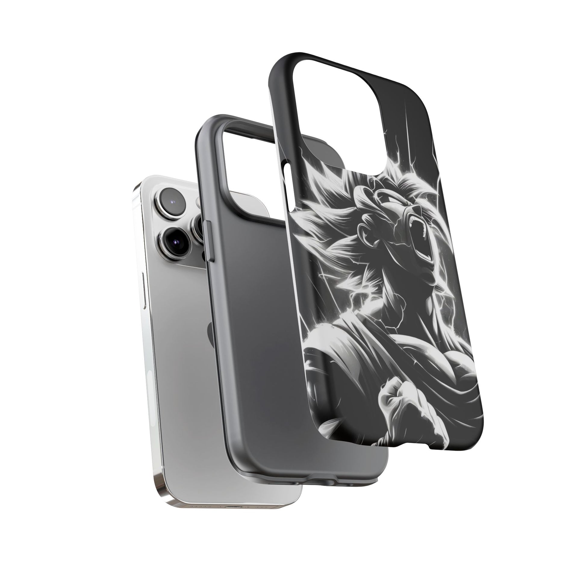 Anime Saiyan Rage Dragon ball Z Tough Cases for iPhones, Samsung, and Pixel