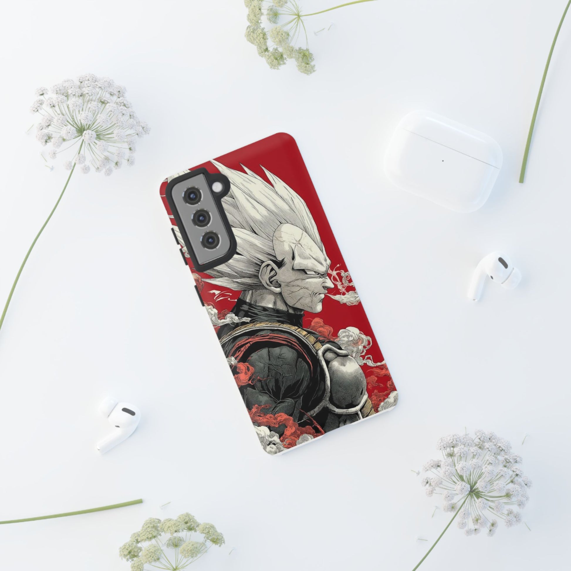 Dragon Ball Z Vegeta Anime Tough Cases for iPhones, Samsung, and Pixel