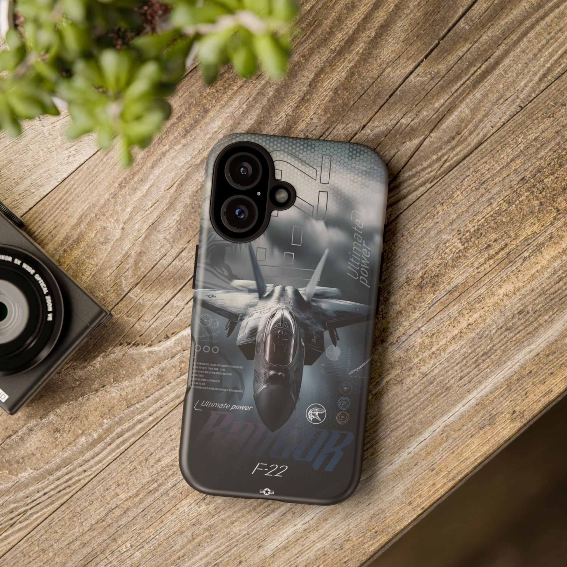 F-22 Raptor Fighter Jet Tough Cases for iPhones, Samsung, and Pixel