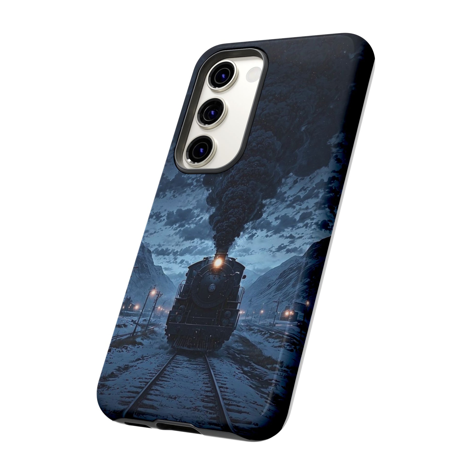 Steam Engine Train Themed Tough Cases for iPhones, Samsung, and Pixel