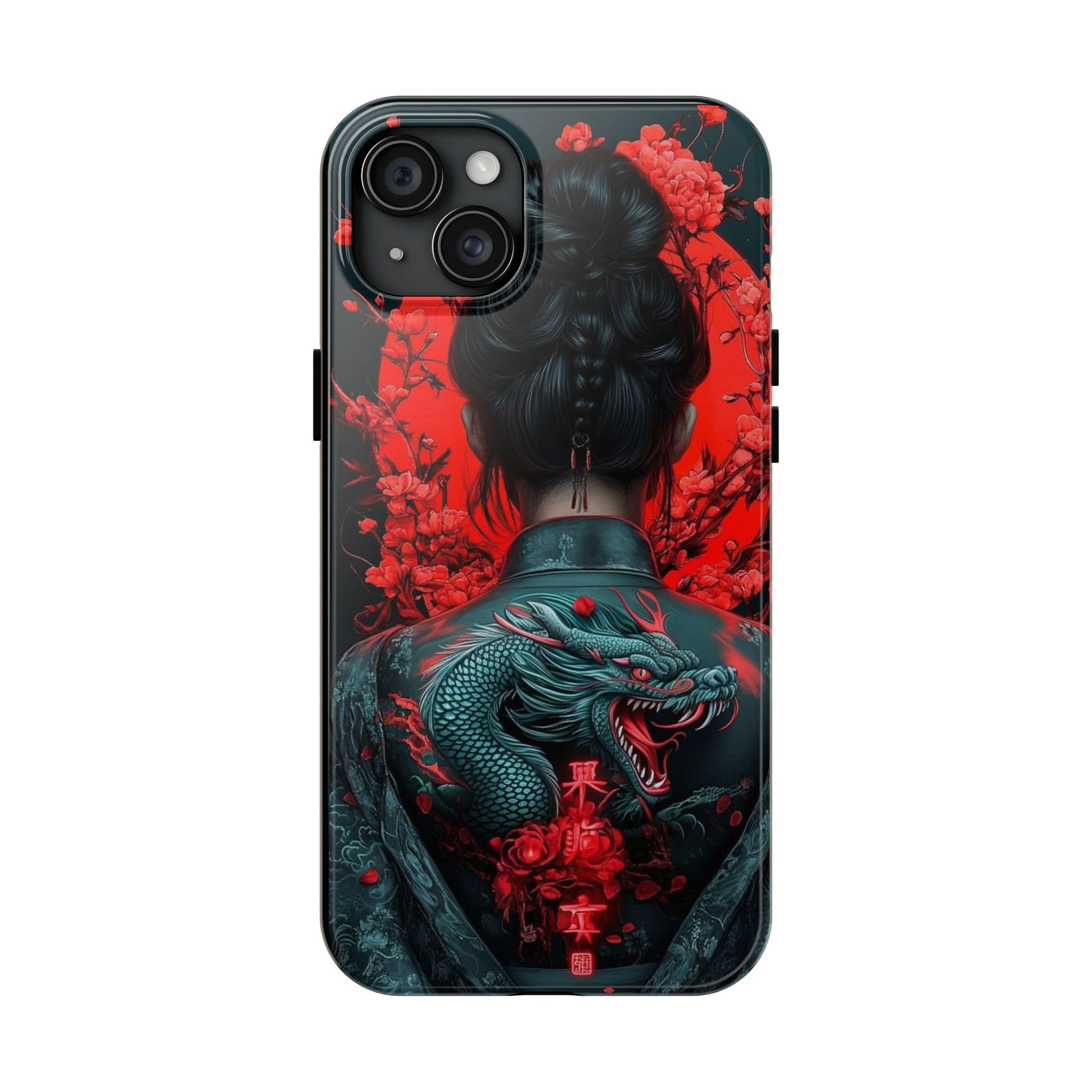 Dragon Geisha Japanese Design Phone Cases for iPhone & Samsung Galaxy Phones