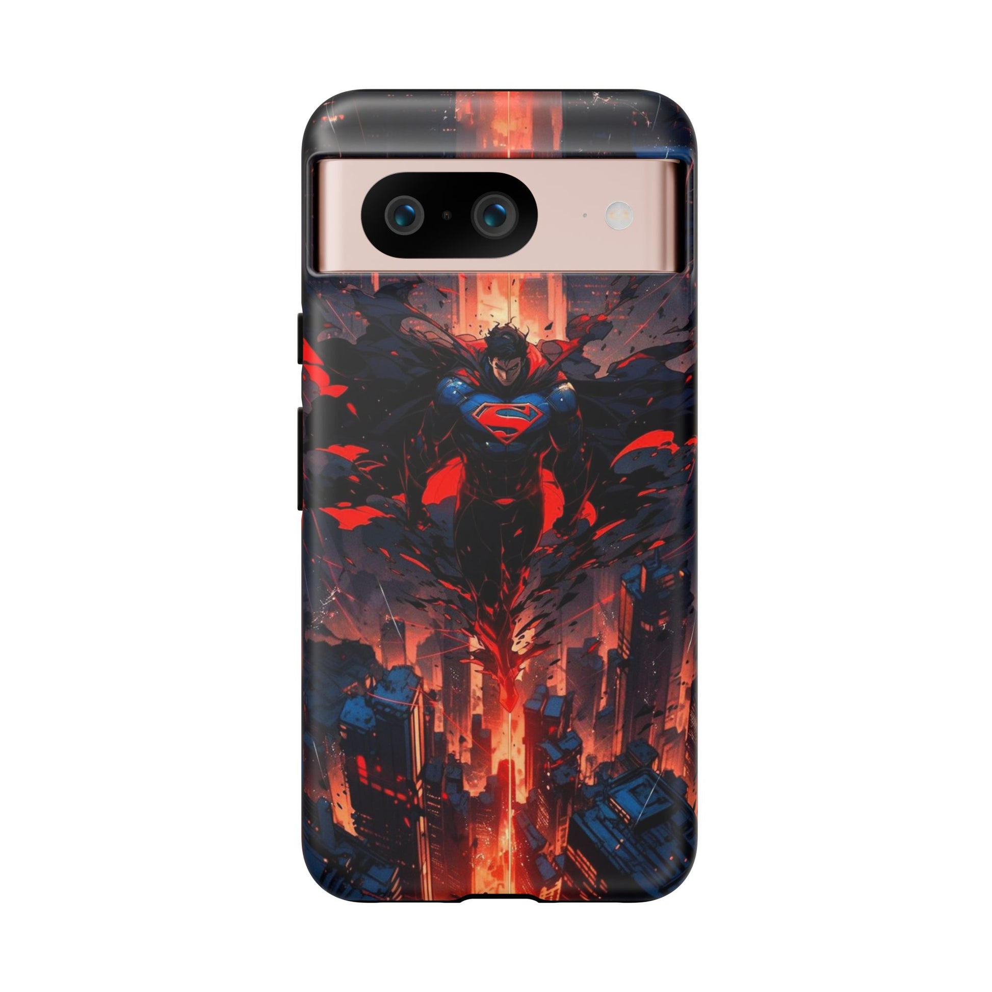 Anime Superman Tough Cases for iPhones, Samsung, and Pixel