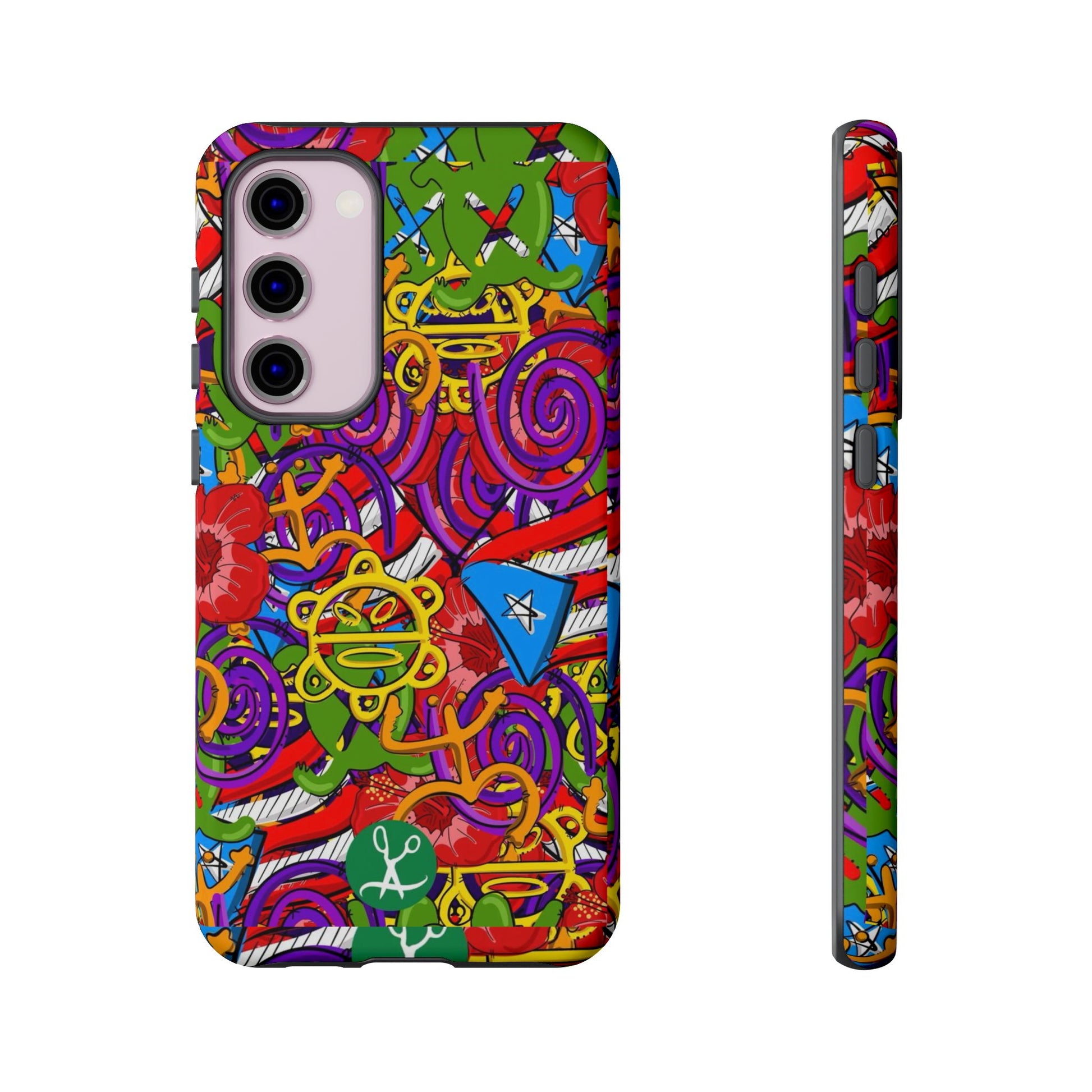 Puerto Rico Taino Tribal Art Tough Cases for iPhones, Samsung, and Pixel