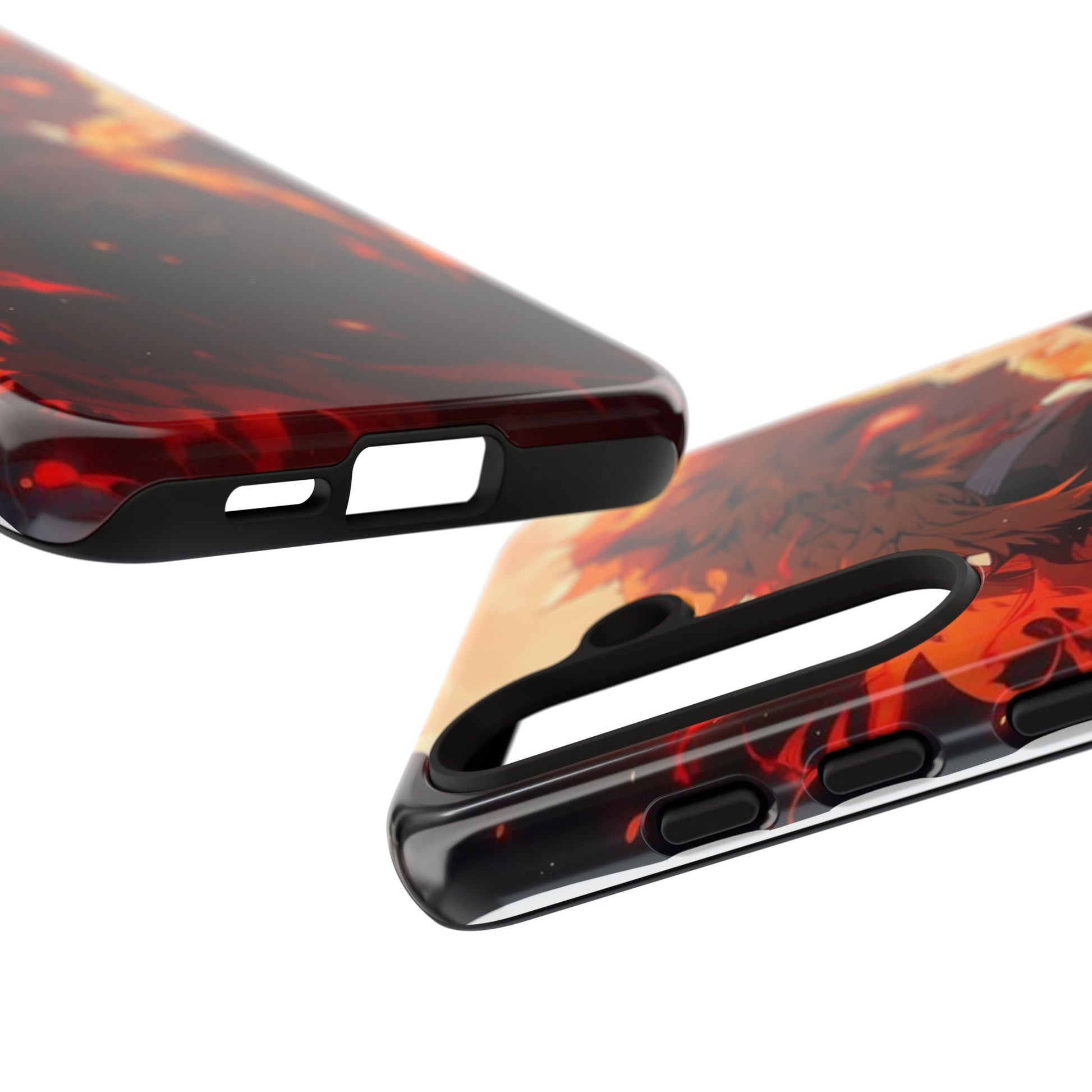 Demon Sl;ayer Rengoku Anime Phone Case, Tough Cases for iPhones, Samsung, and Pixel