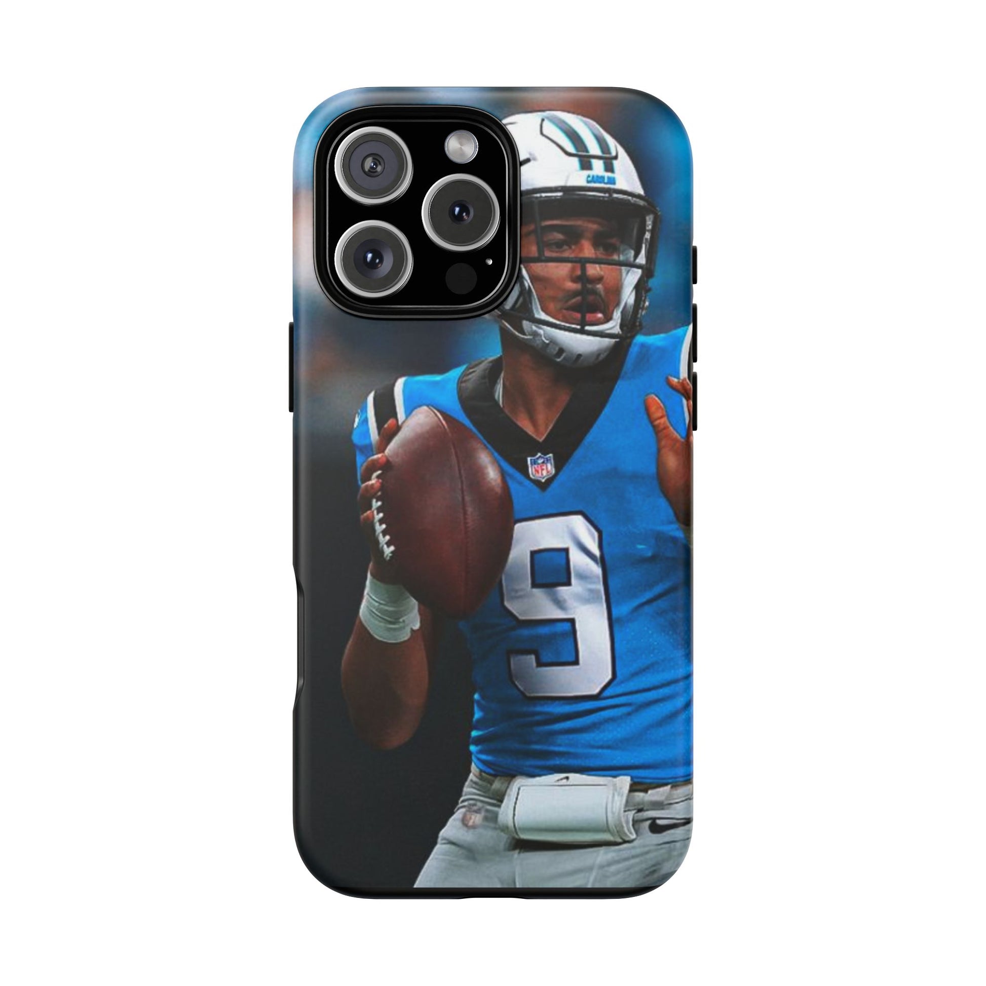 Carolina Panthers Bryce Young Football Tough Cases for iPhones, Samsung, and Pixel