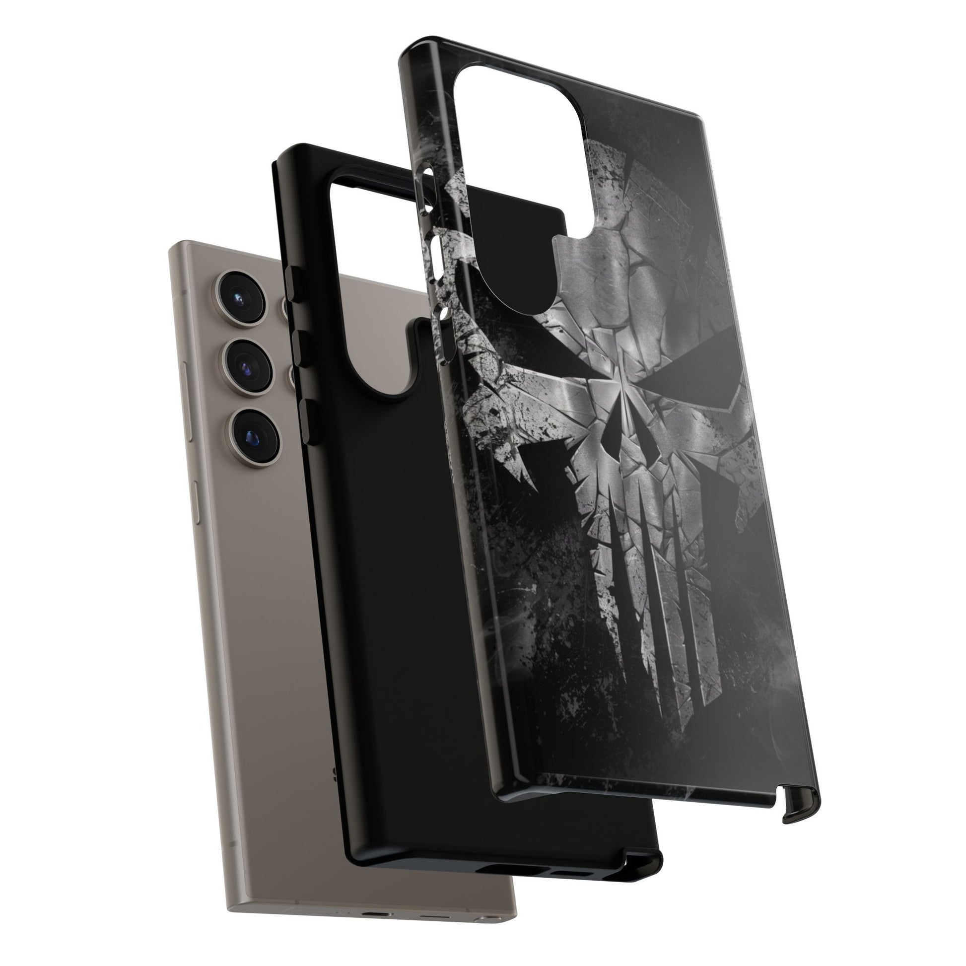 The Punisher Logo Art Tough Cases for iPhones, Samsung, and Pixel