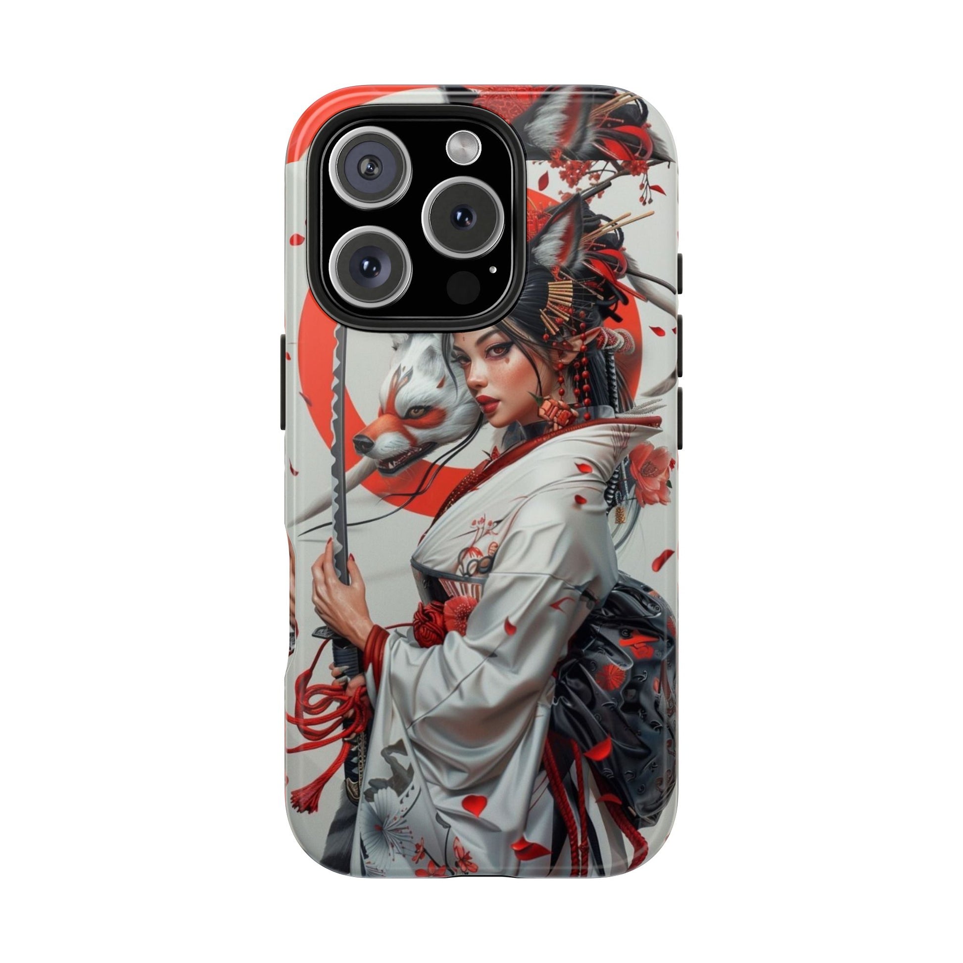 Japanese Female Warrior Phone Cases for iPhone & Samsung Galaxy Phones