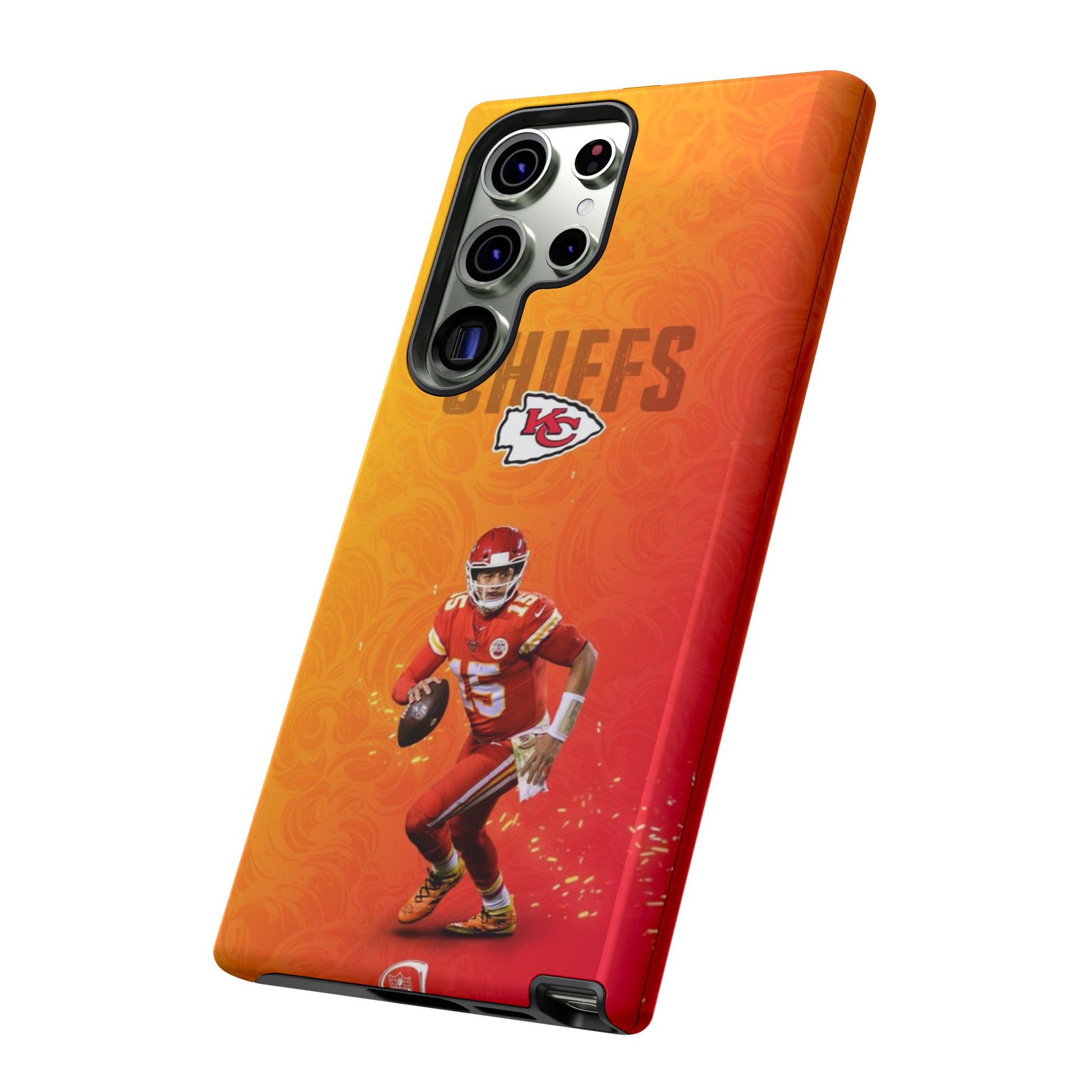 Kansas City Chiefs Patrick Mahomes Football Tough Cases for iPhones, Samsung, and Pixel