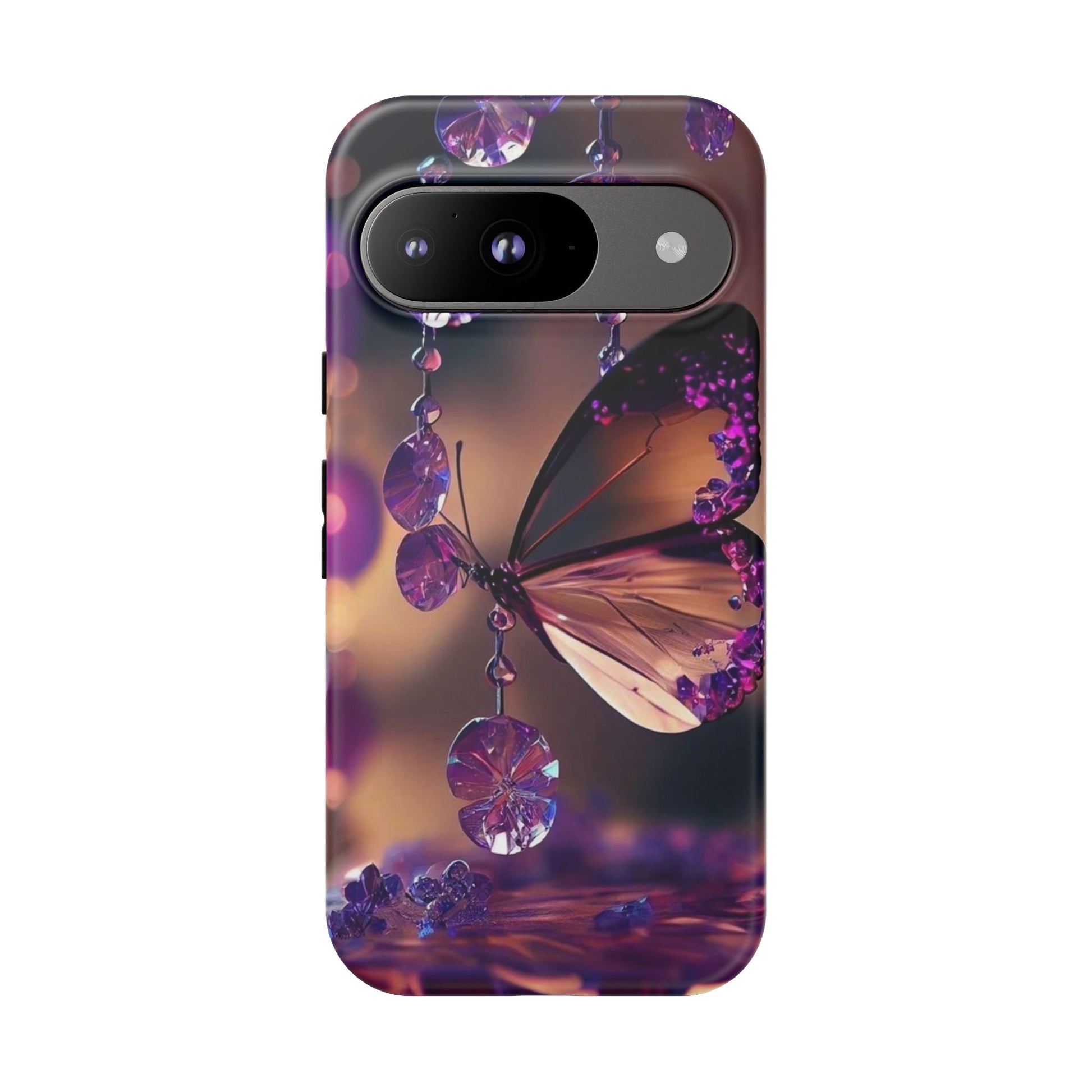 Purple Butterfly Tough Cases for iPhones, Samsung, and Pixel