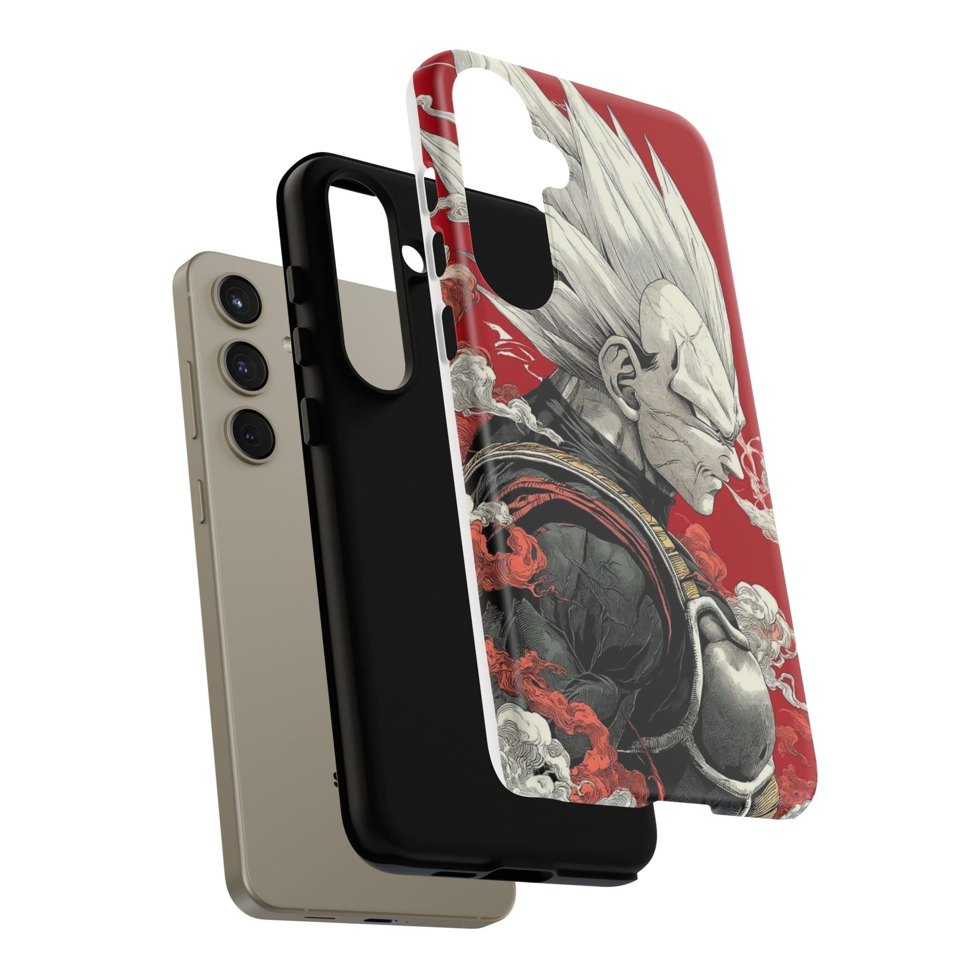 Dragon Ball Z Vegeta Anime Tough Cases for iPhones, Samsung, and Pixel