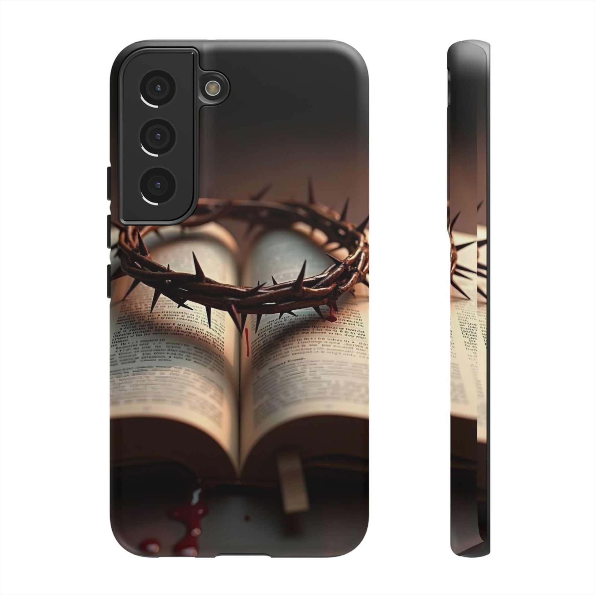 Crown of Thorns and Bible Christian Tough Cases for iPhones, Samsung, and Pixel