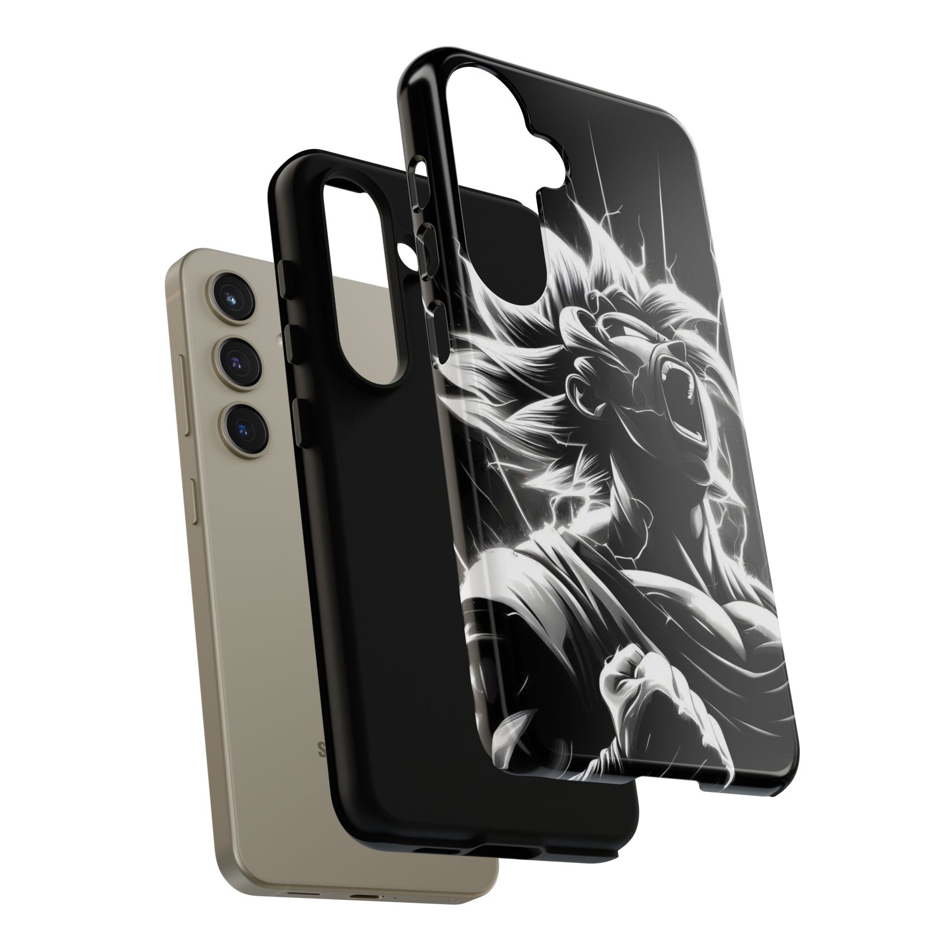 Anime Saiyan Rage Dragon ball Z Tough Cases for iPhones, Samsung, and Pixel