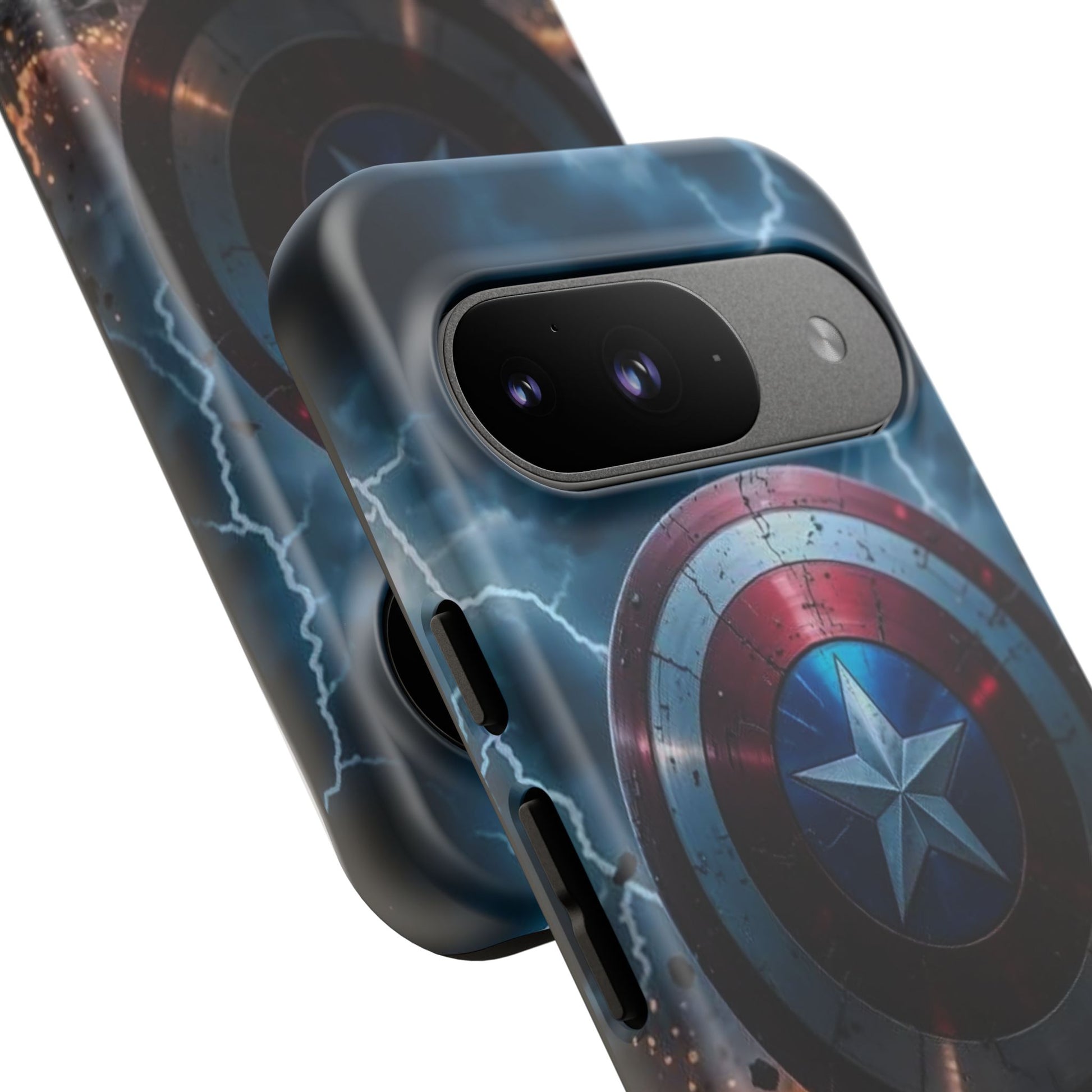 Captain America Shield Tough Cases for iPhones, Samsung, and Pixel