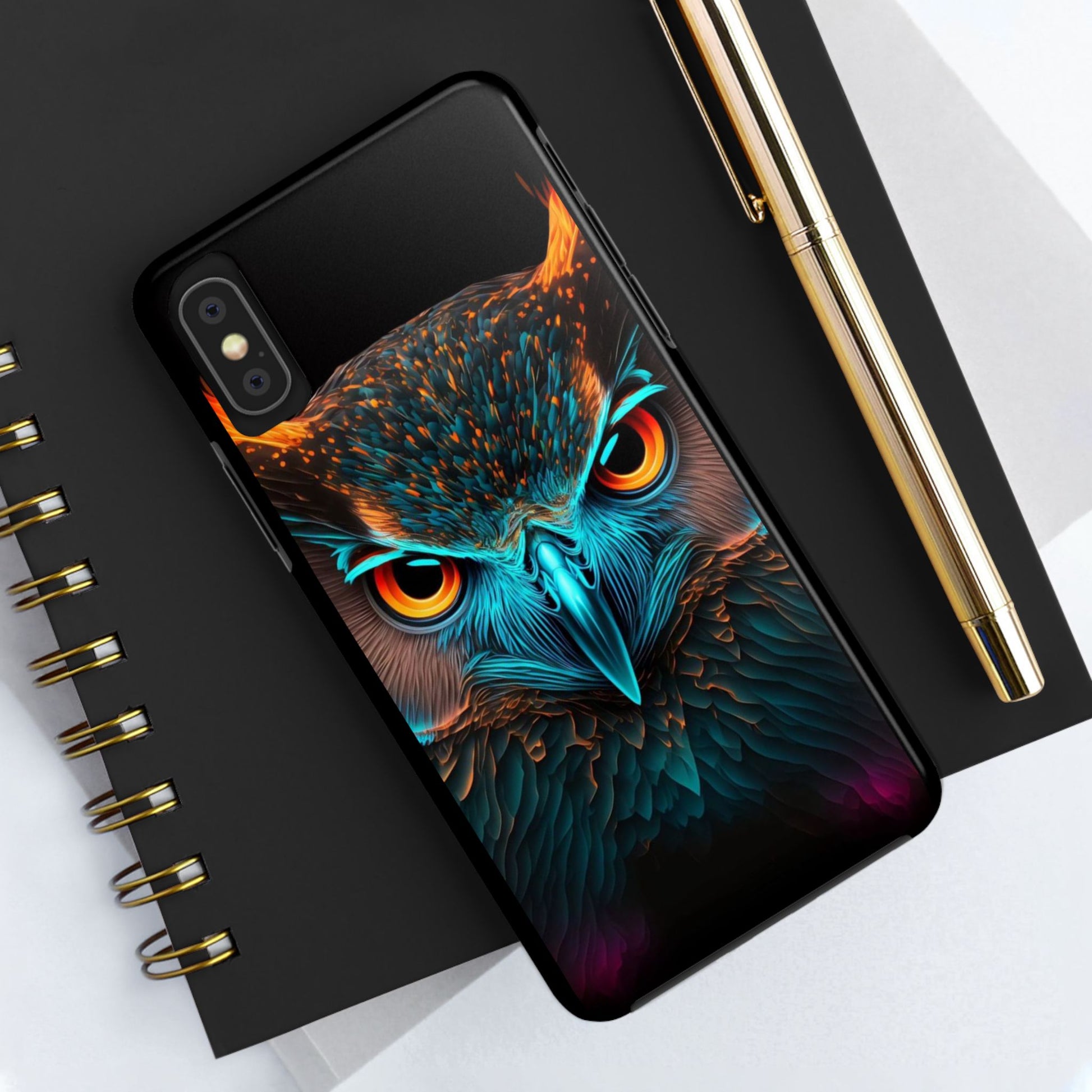Neon Owl Theme Phone Cases for iPhones & Samsung Phones