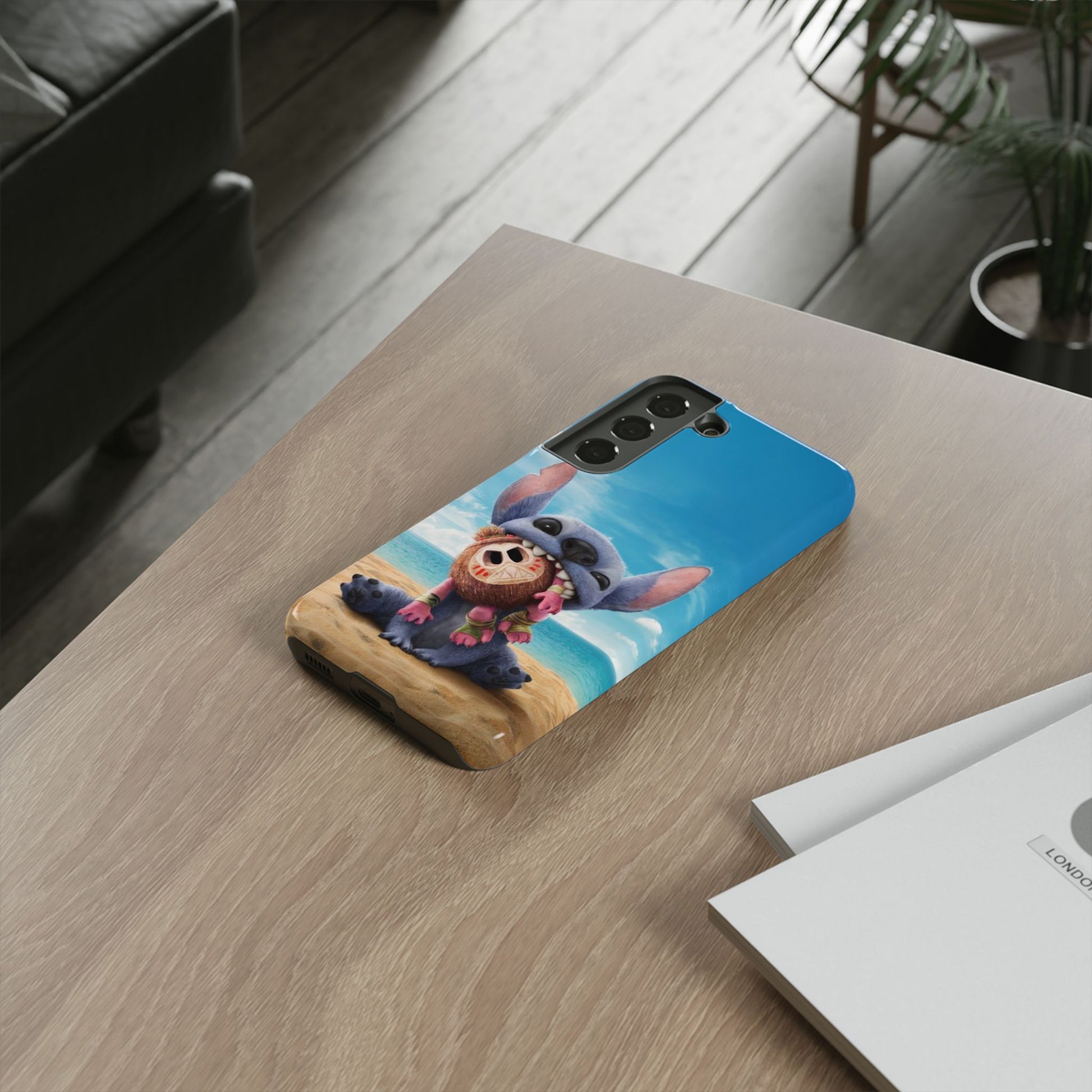 Stitch Beach Sunset Landscape Phone Case for iPhone, Samsung Galaxy, & Pixel Phones